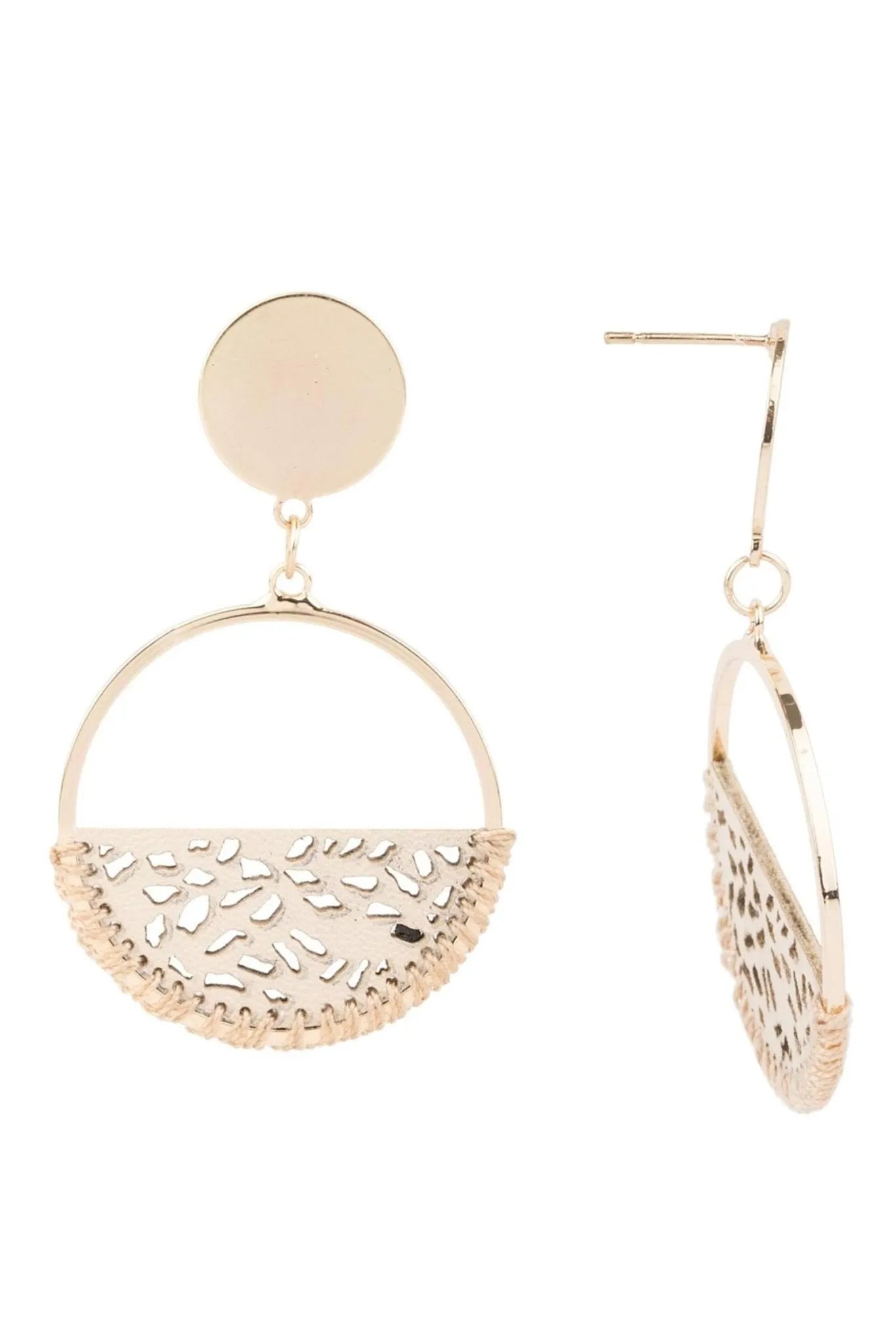 Sweet Caroline Earrings - Elegant Dangle Earrings for Women, Gold Plated Hoop Earrings, Perfect for Parties, Weddings & Everyday Wear