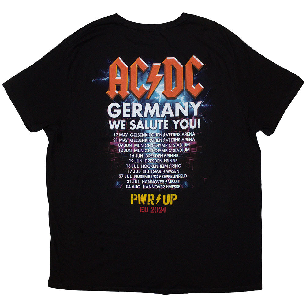 AC/DC PWR Up Germany EU Tour 2024 Vintage Rock Band T-Shirt - Official Concert Merchandise for Music Fans & Tour Souvenir