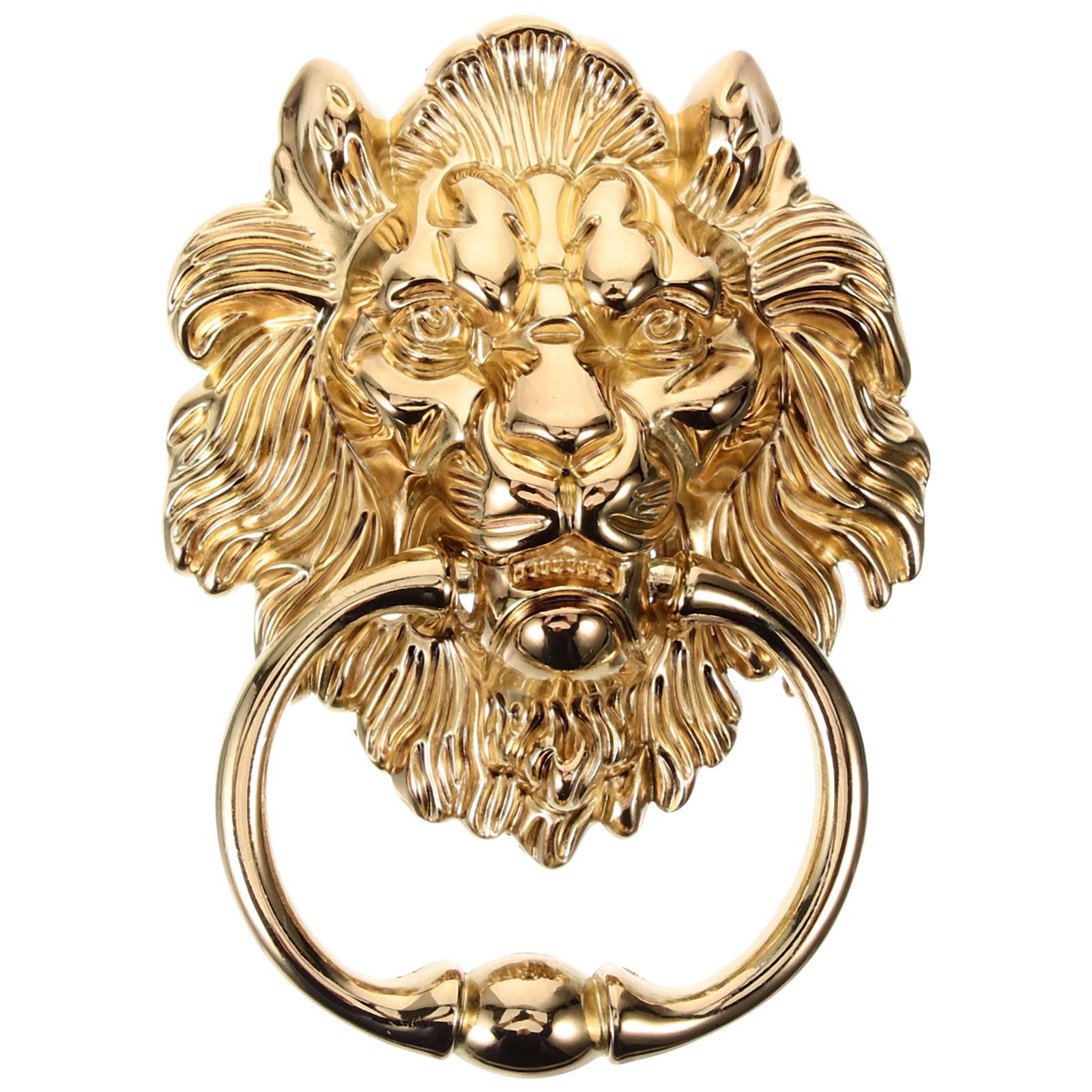 Vintage Lion Head Door Knocker - Antique Brass Cabinet Handle & Front Door Pull - Decorative Zinc Alloy Knob for Cupboard, Wardrobe & Home Decor - Perfect for Classic, Gothic & Victorian Style Interiors