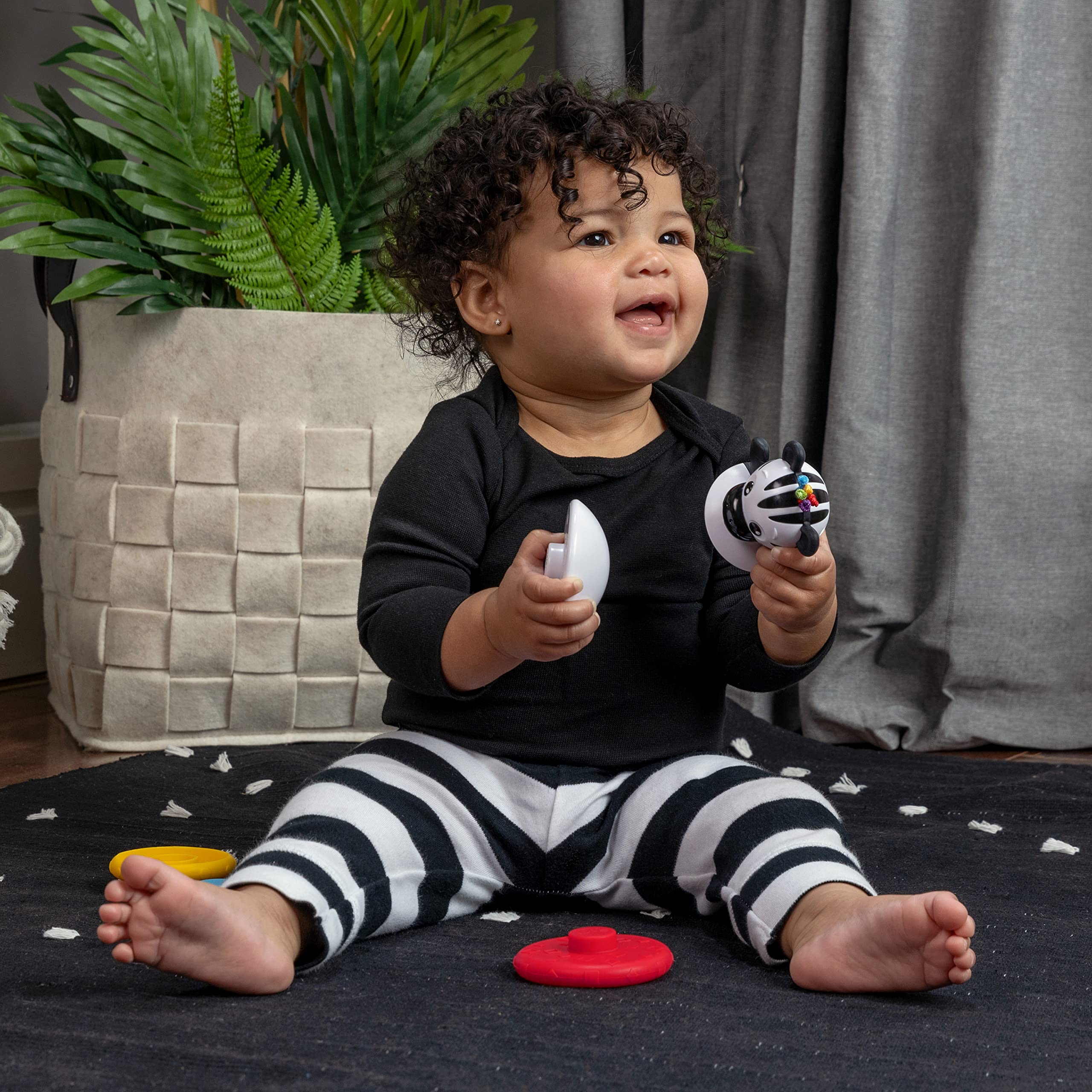 Baby Einstein Stack & Wobble Teether Toy - BPA Free for Infants 3M+ | Learning & Playtime