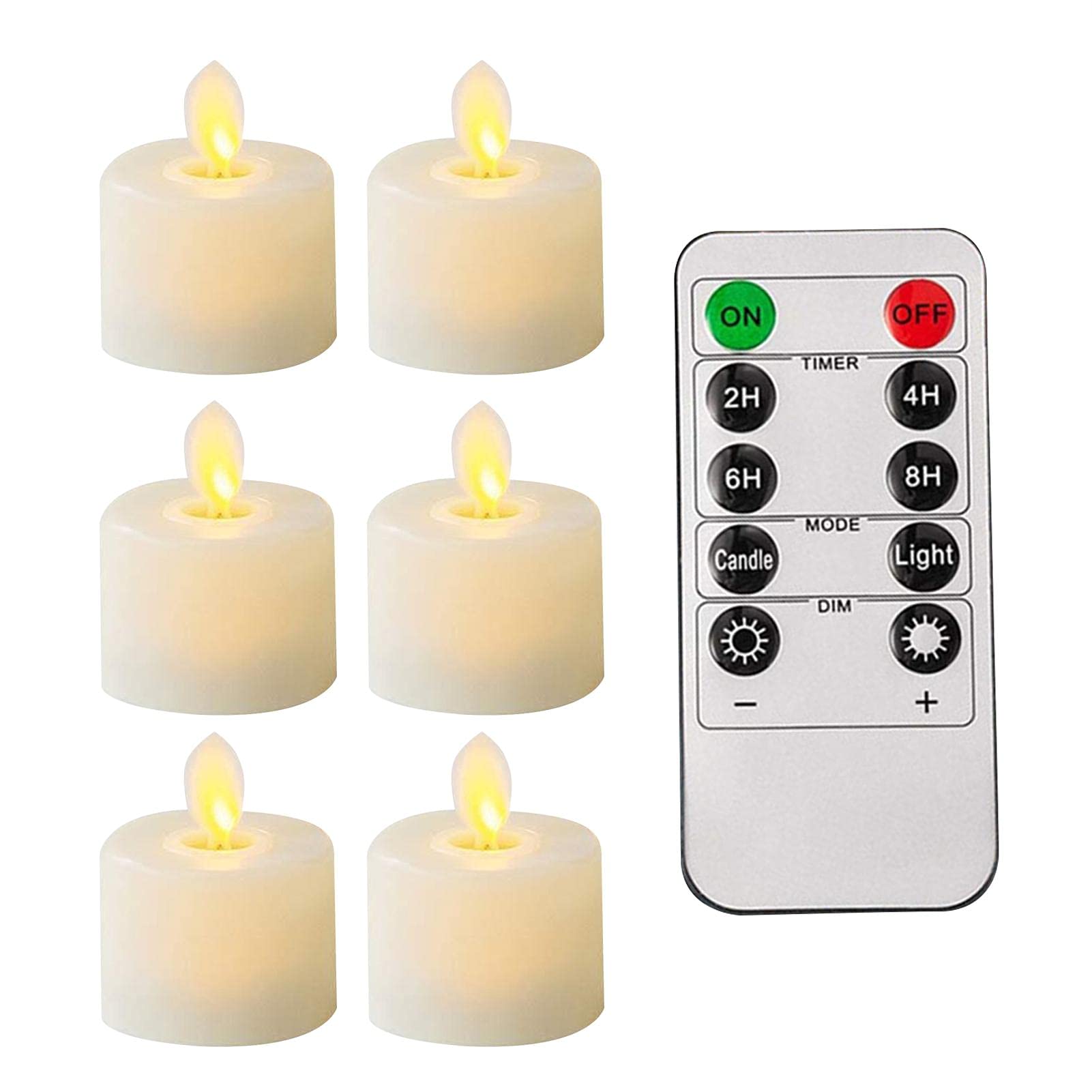 6Pcs LED Flameless Candles with Remote - Waterproof for Home Party Decor