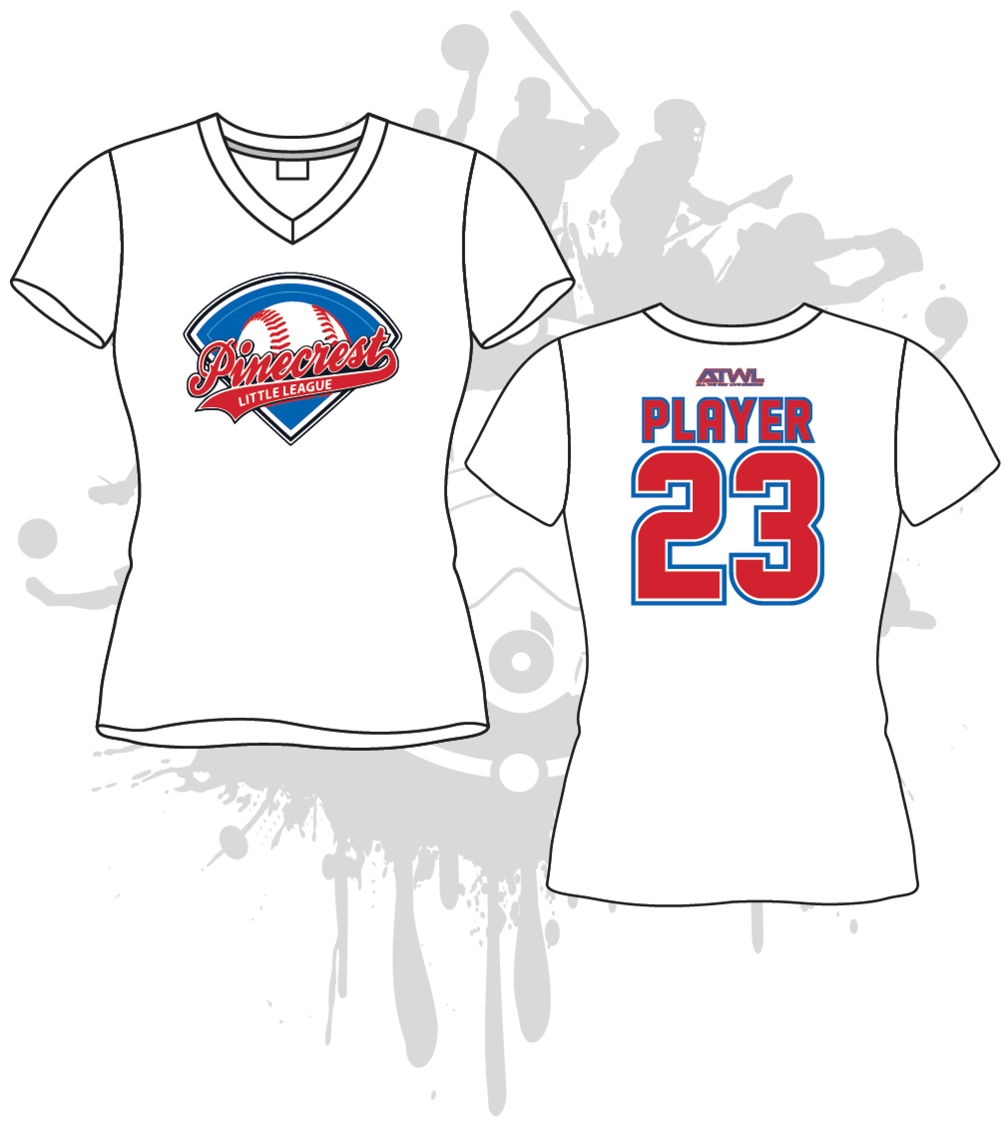 Pinecrest Little League Women's Baseball Shirt - Comfortable & Stylish Team Jersey for Youth Softball Games & Practice