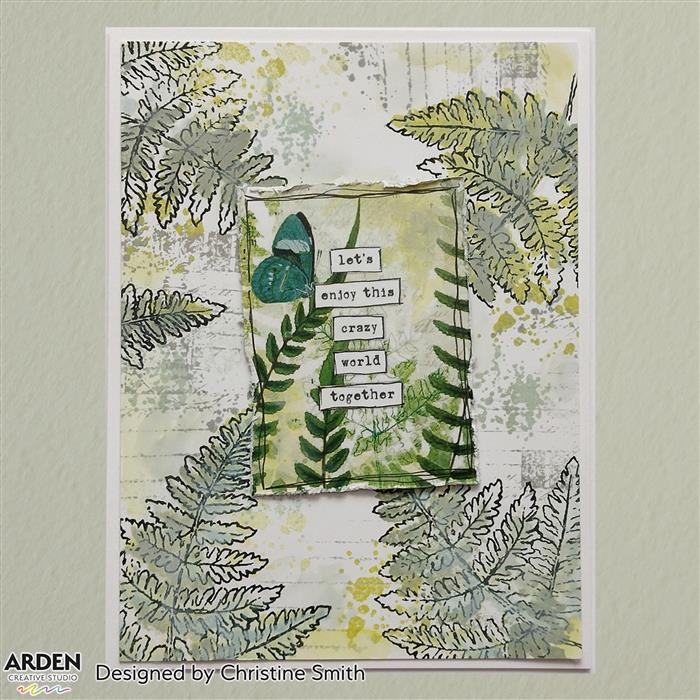 Arden Creative Studio Maker Series Fern Valley 4x6 Inch Clear Layering Stamp Set for Card Making, Scrapbooking & DIY Crafts
