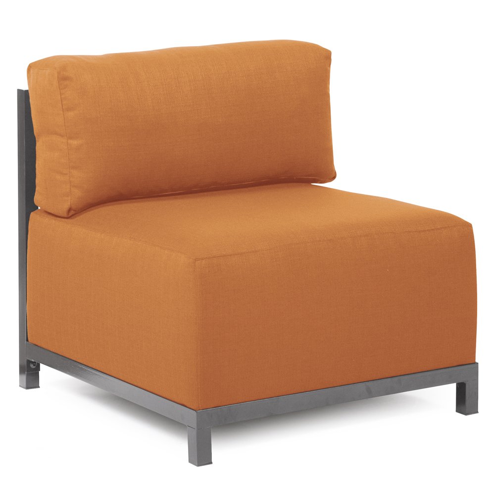 Howard Elliott Axis Chair With Cover - Titanium Frame, Seascape Canyon Fabric - Modern Outdoor Patio Furniture for Poolside, Garden & Backyard Relaxation