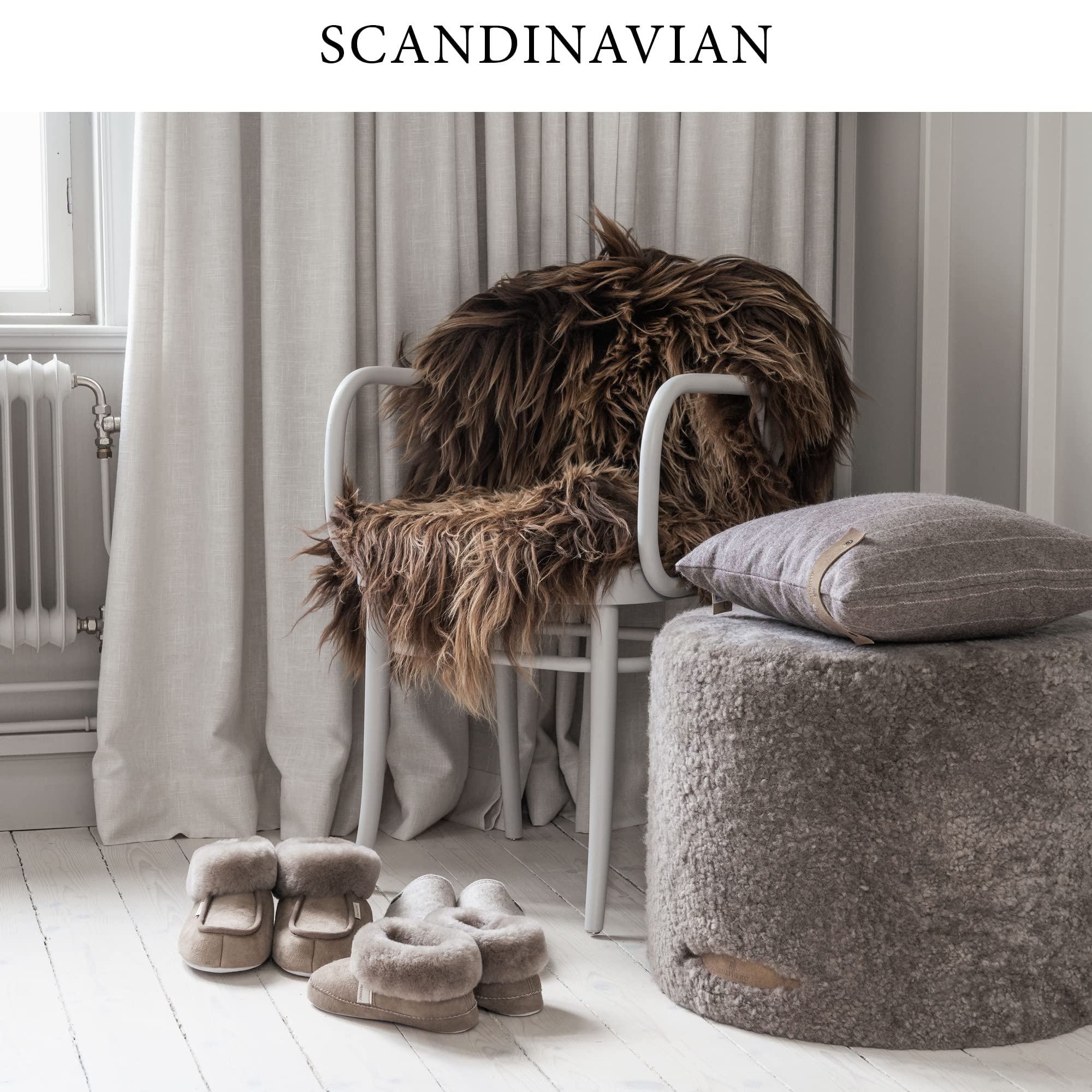 Shepherd of Sweden Emmy Sheepskin Slippers for Women - 100% Genuine Sheepskin - Ultra Soft & Warm Winter House Shoes - Cozy Indoor/Outdoor Slippers for Relaxing at Home, Lounging & Cold Weather Comfort