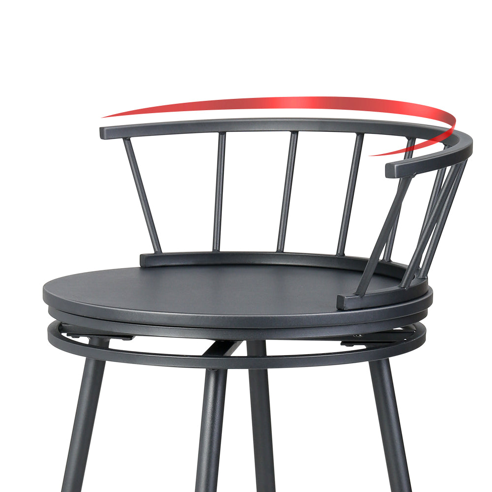 2-Pack Swivel Bar Stools with Metal Frame - Adjustable Height Counter Stools for Kitchen Island, Breakfast Bar & Home Decor