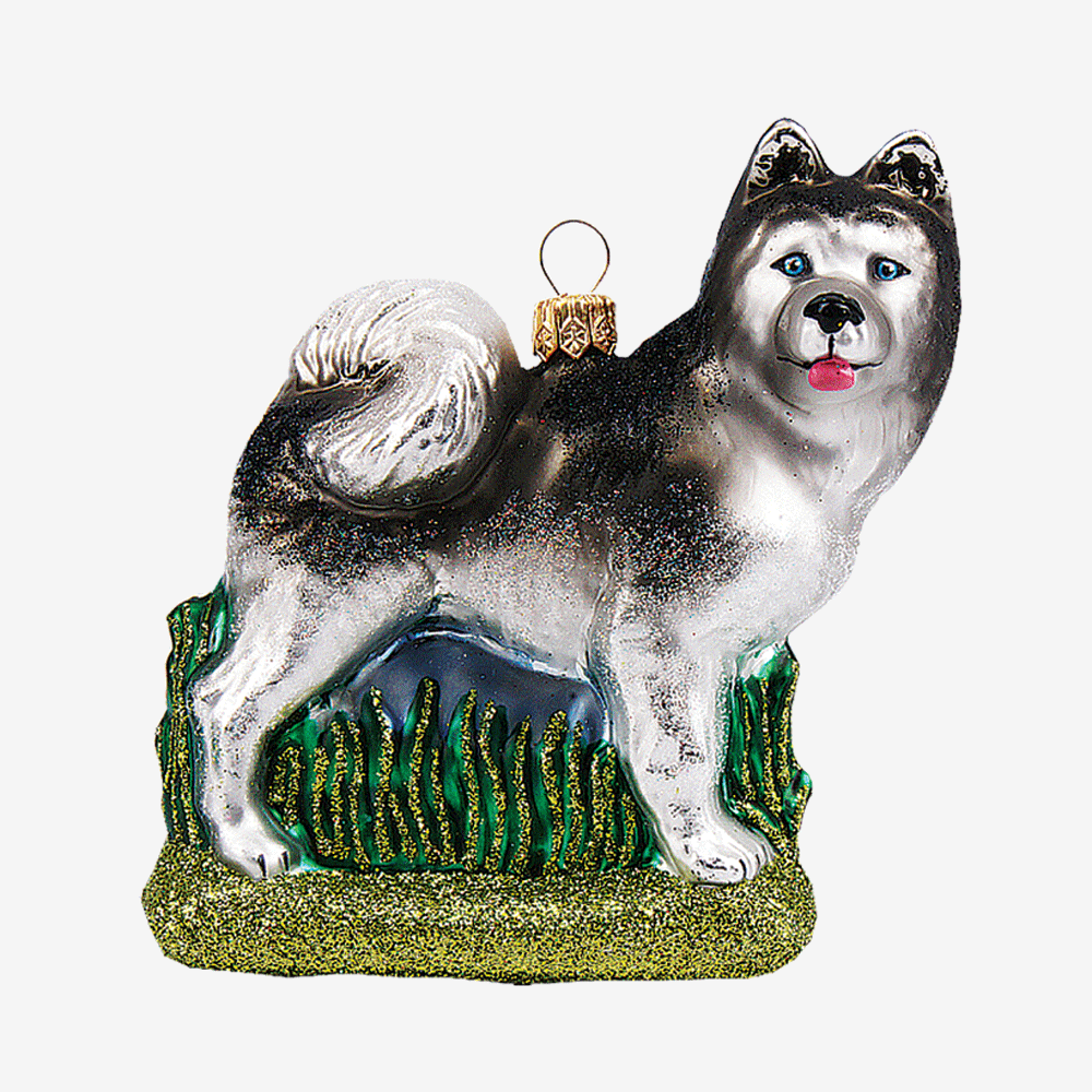 Handmade Alaskan Malamute Dog Christmas Ornament - Perfect for Holiday Tree Decorations, Gift Giving & Pet Lovers