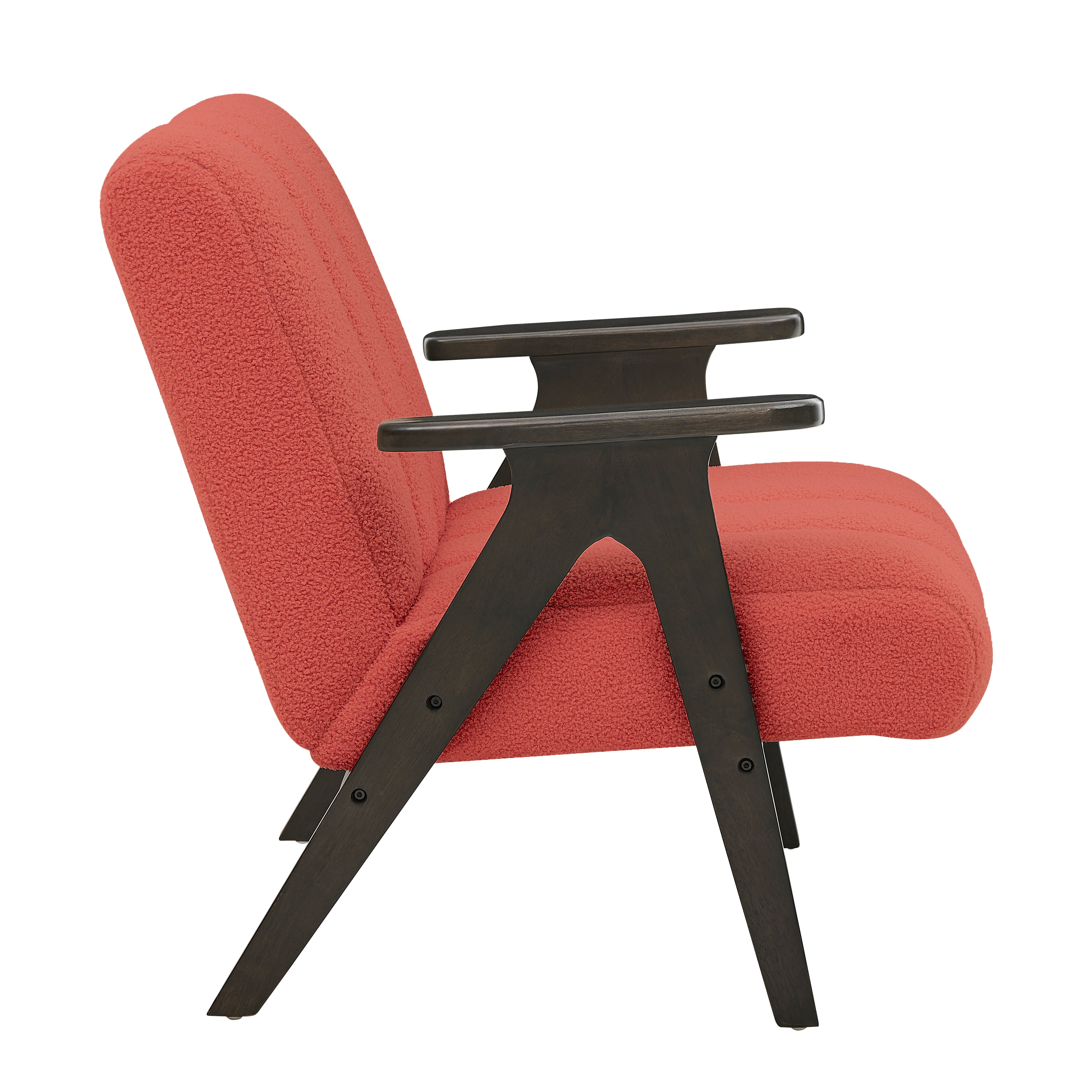 Roundhill Furniture Rella Modern Accent Chair with Espresso Wood Frame - Stylish Living Room Seating for Home Office, Lounge & Bedroom Decor