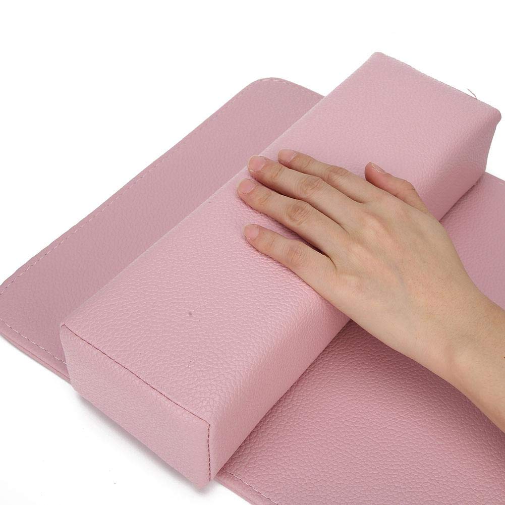 Washable Foldable Nail Art Hand Pillow - Gel Polish Hand Holder & Wrist Rest Cushion for Manicure - Salon Tools Accessories (Pink) | Perfect for Nail Artists, Home Manicures & Salon Professionals