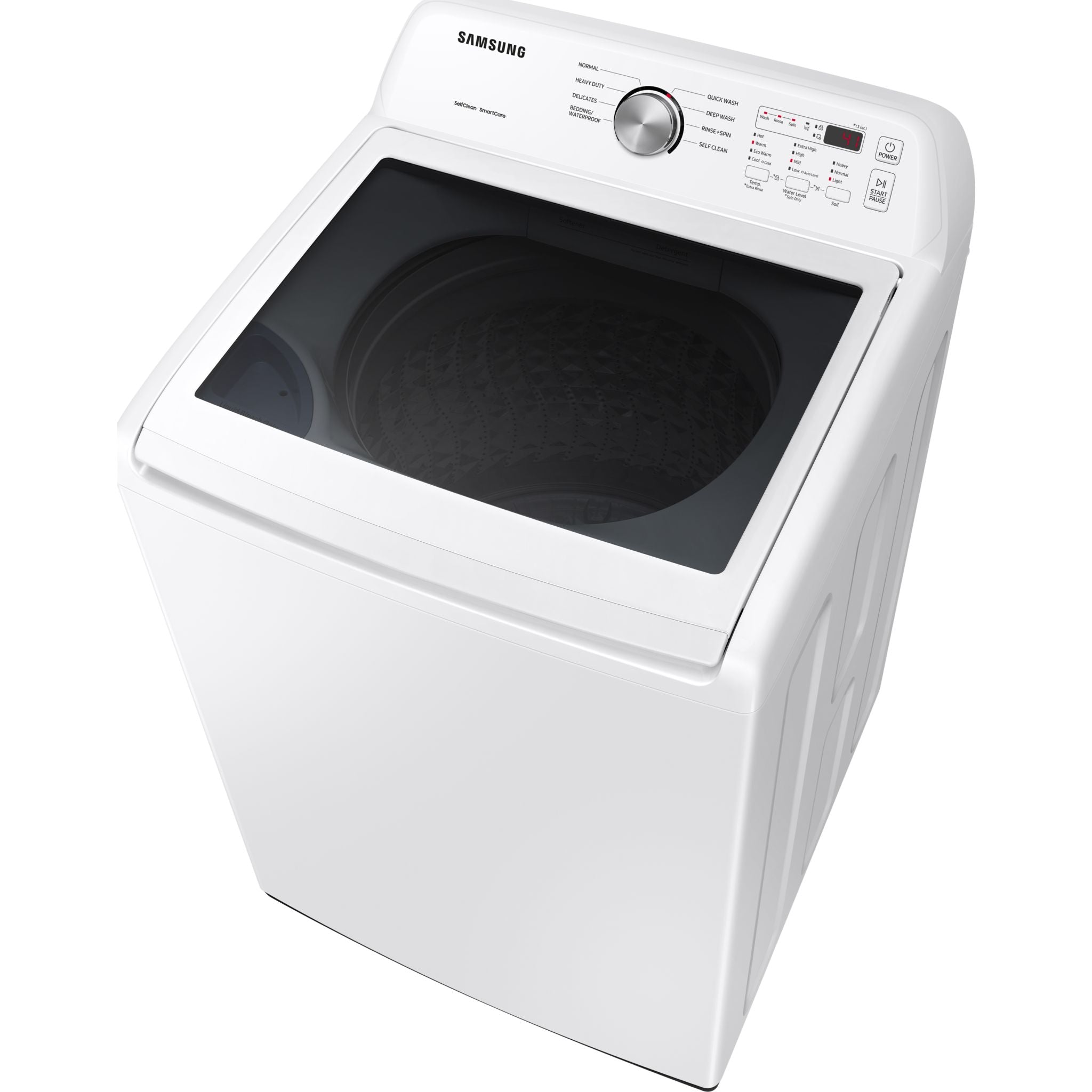 Samsung WA45T3200AW 4.5 cu. ft. White Top Load Washing Machine - Large Capacity, Energy Efficient for Laundry Room, Apartment, or Home Use