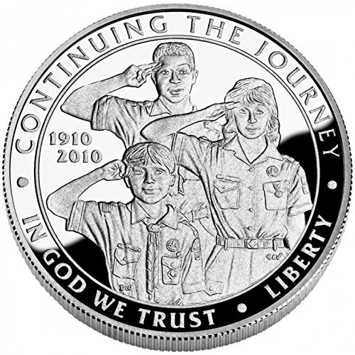 2010 P Boy Scouts Centennial Silver Dollar Commemorative Coin - US Mint Proof - Collectible Silver Dollar for Scouting Enthusiasts & Numismatists - Perfect for Gifts, Collections, and Historical Displays
