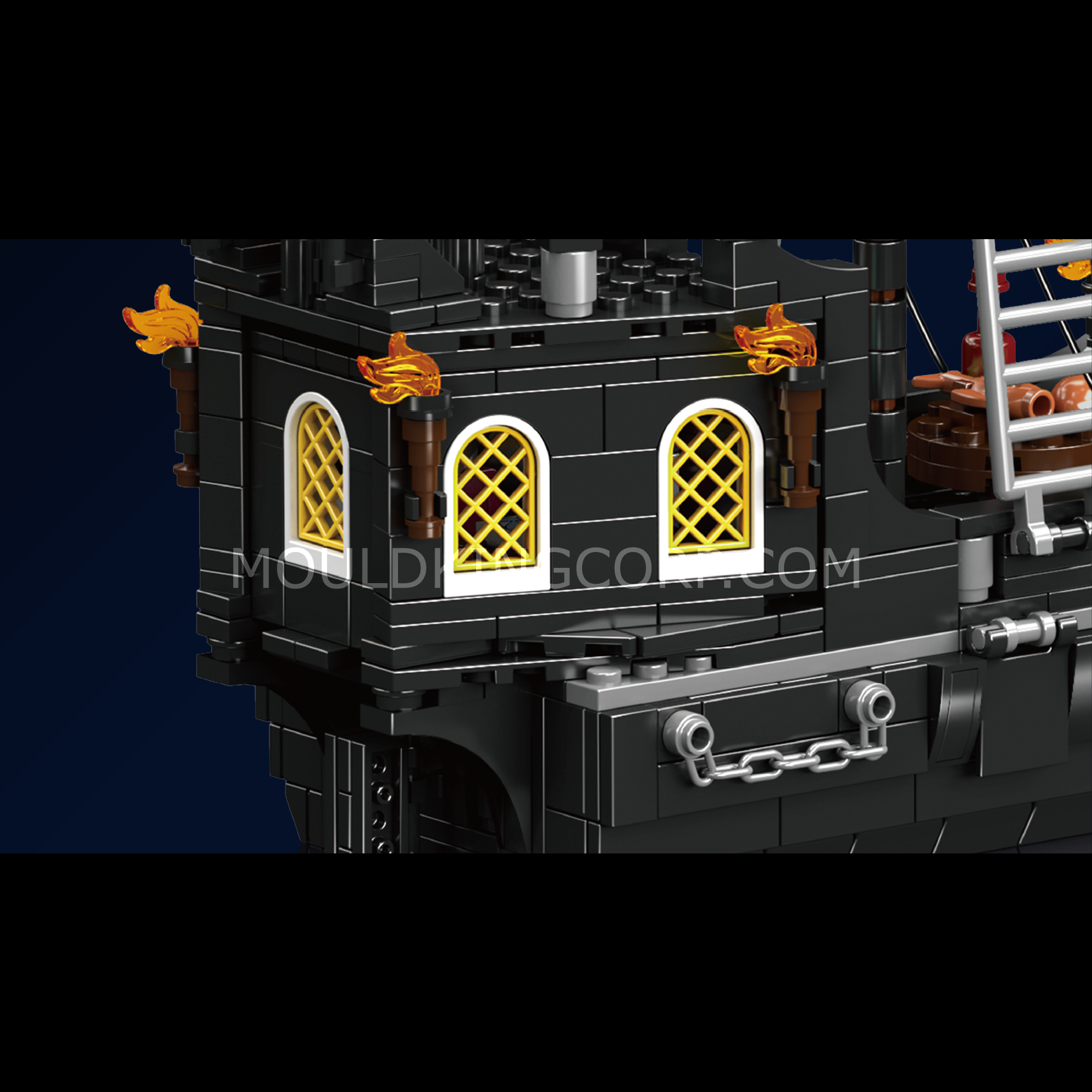 Mould King 10195 Black Pearl Pirate Ship Building Blocks Set - 932 PCS Model Kit for Adults & Kids | Perfect for Collectors, Home Decor, and Creative Play