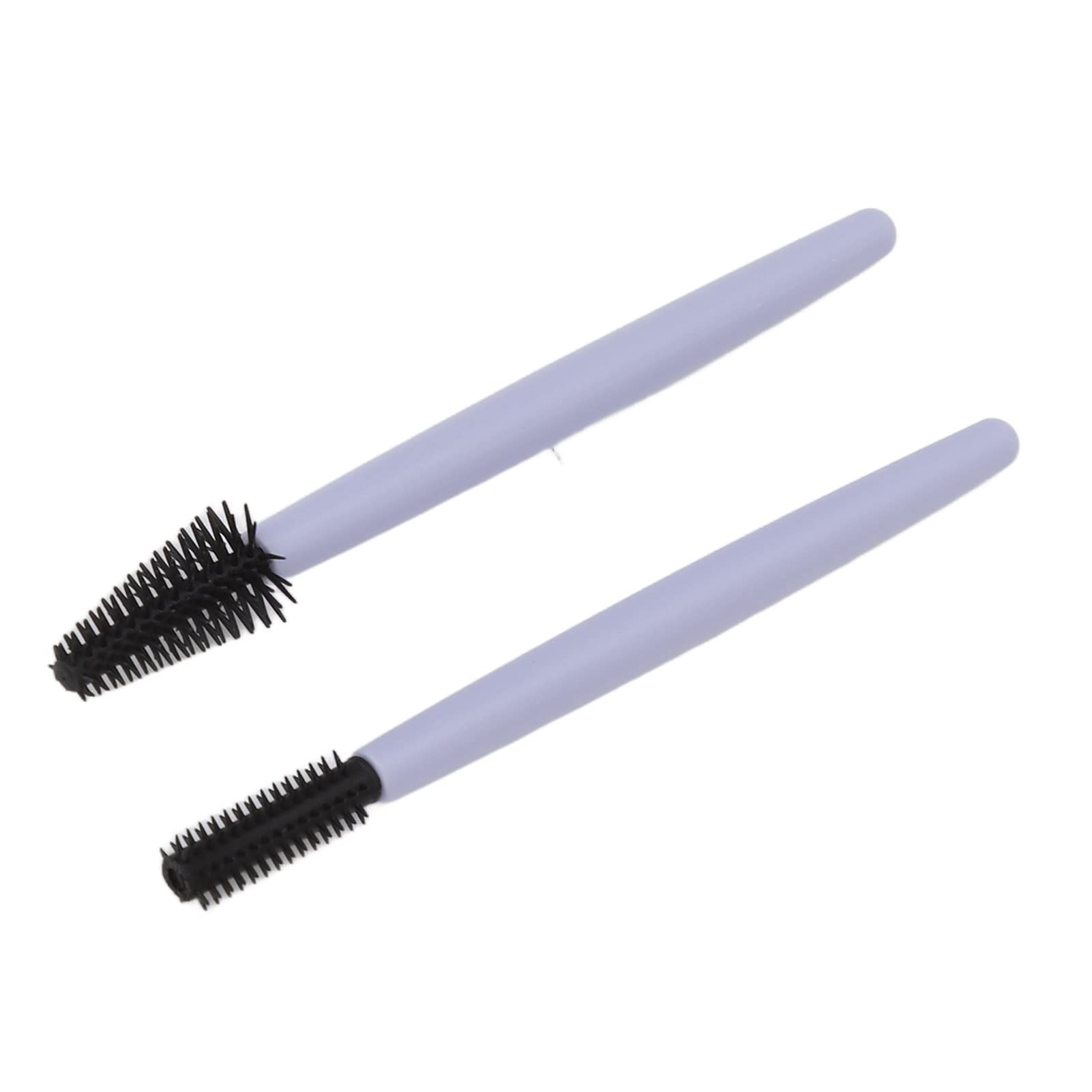 Reusable Flexible Silicone Eyelash Brushes - 2 Pack (Blue) for Wedding Makeup & False Eyelash Application - Perfect for Bridal, Party & Professional Makeup Artists