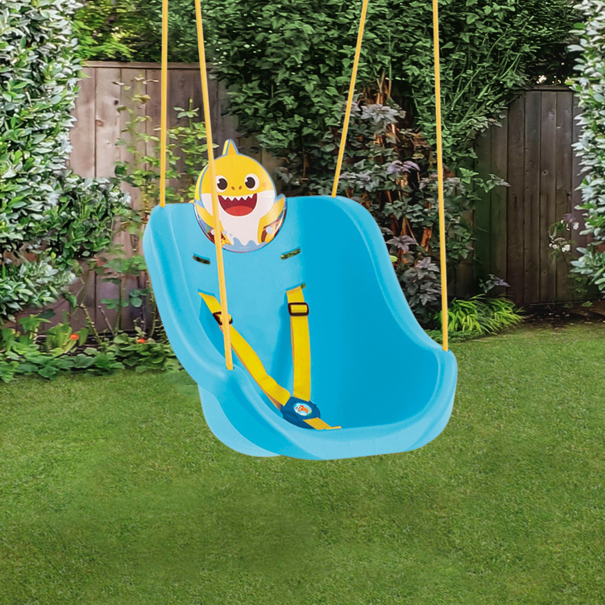 Baby Shark 2-in-1 Outdoor Kids Swing Set with Adjustable Seat - Perfect for Backyard, Park & Playground Fun