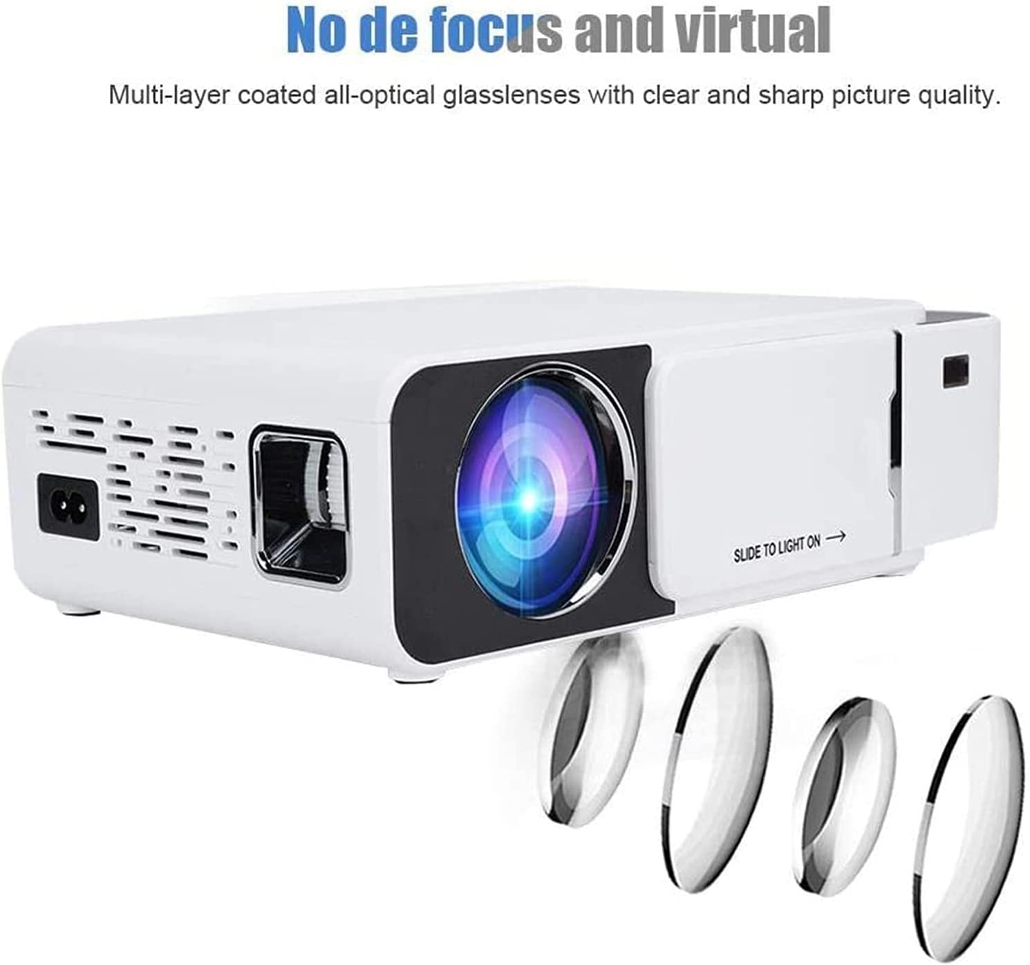ONOTEC HD Projector 1080P - Home Theater Projector with 170