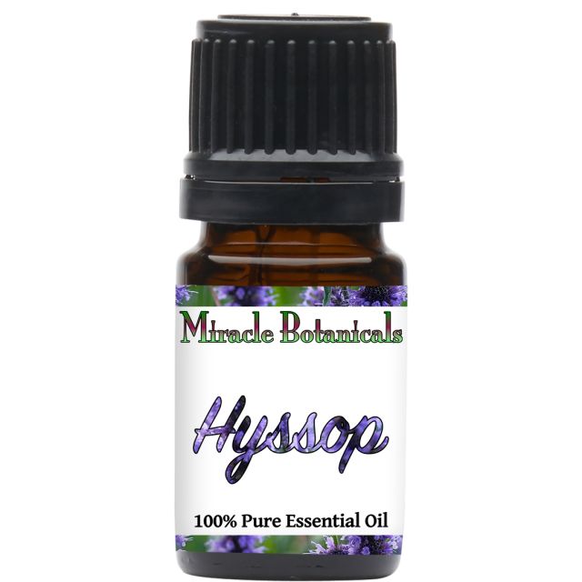 Pure Hyssop Essential Oil (Hyssopus officinalis) - 100% Natural, Therapeutic Grade for Aromatherapy, Relaxation & Skin Care - Perfect for Diffusers, Massage & DIY Beauty Products