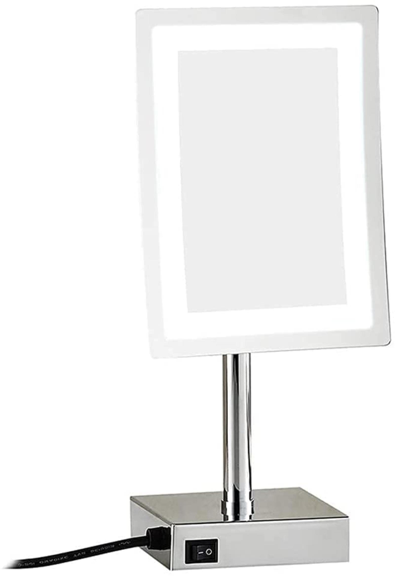 3X Magnifying Tabletop Makeup Mirror - Adjustable Vanity Mirror with Plug for Cosmetics & Skincare - Perfect for Dressing Tables, Bathrooms & Travel