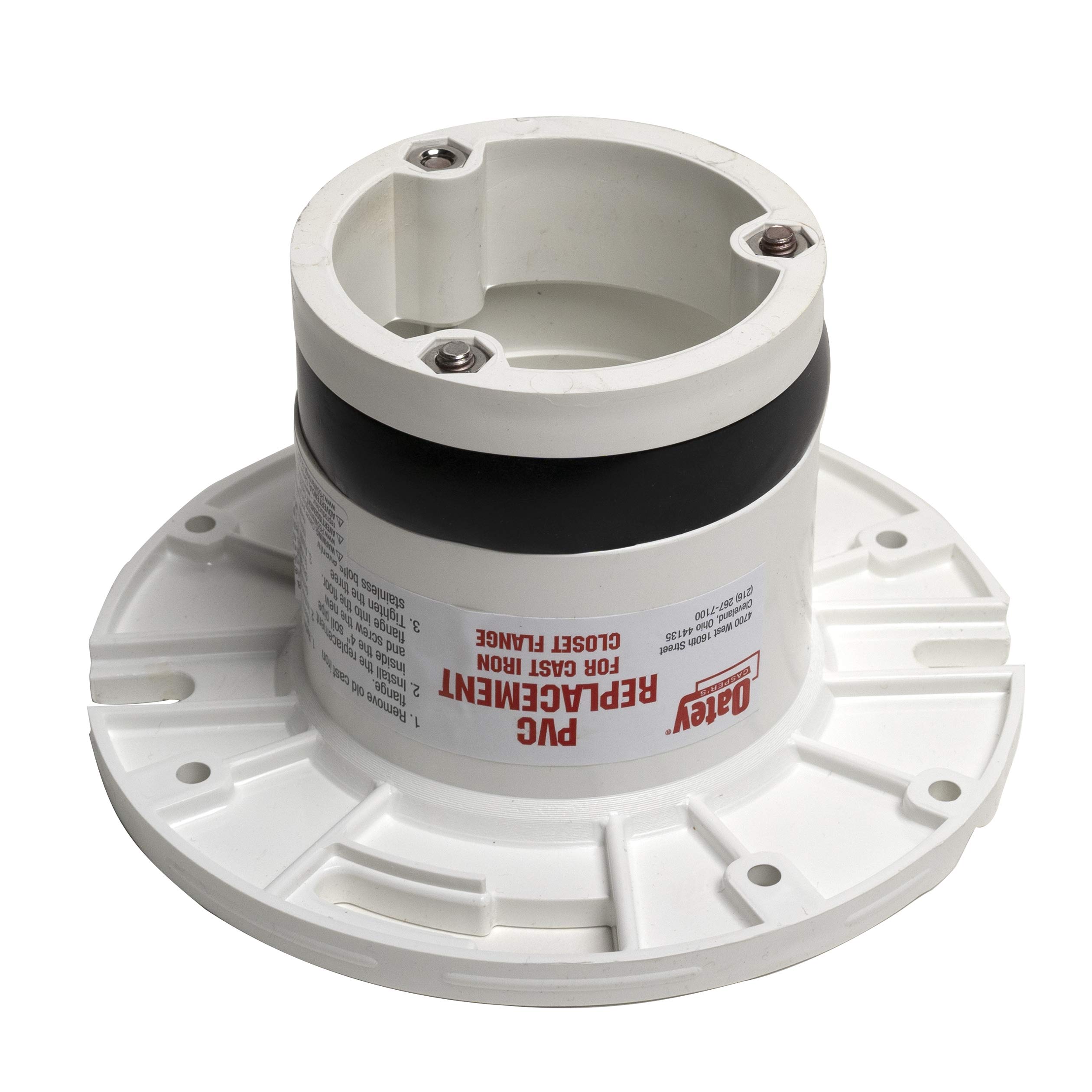 Oatey 4 Inch PVC Closet Flange Replacement - Durable Toilet Drain Repair Kit for Bathroom Plumbing Renovations