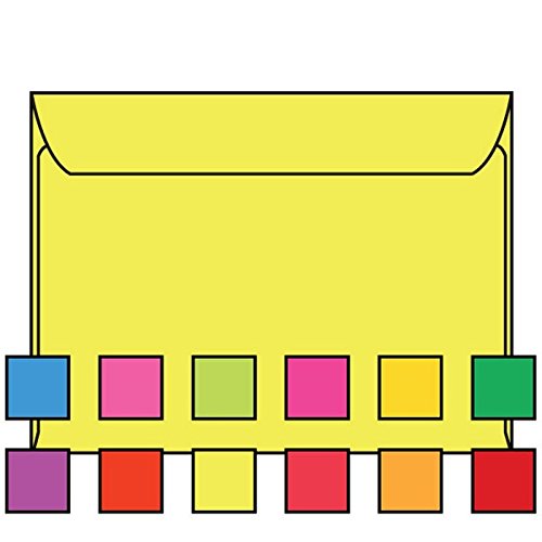 6x9 Inch Open Side Booklet Envelopes - 24lb Acid-Free Paper, Lemon Yellow (500 Pack) - Perfect for Mailing Brochures, Catalogs & Documents