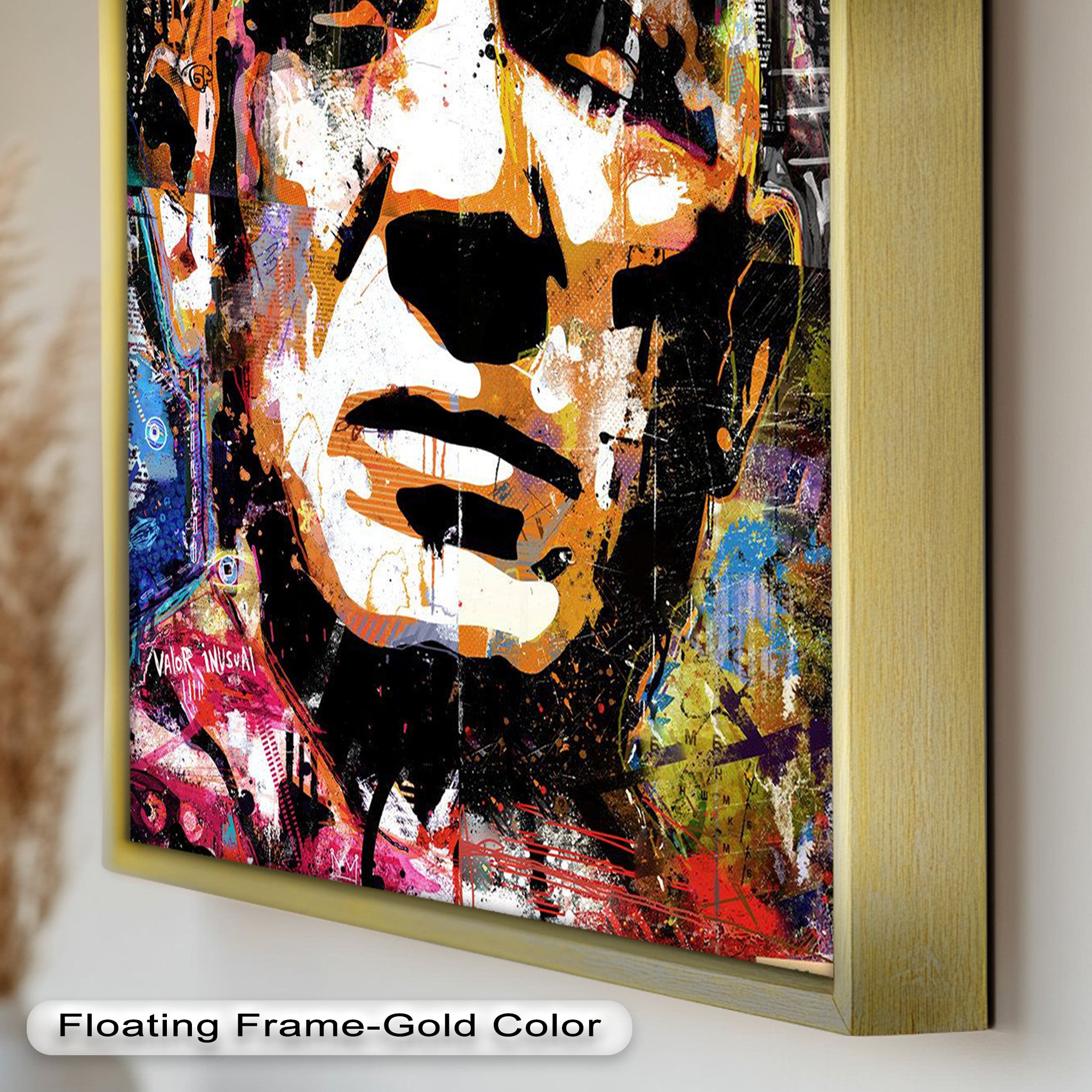 Abstract Urban Face Portrait Wall Art - Modern Pop Art Oil Painting for Living Room, Bedroom & Office Decor