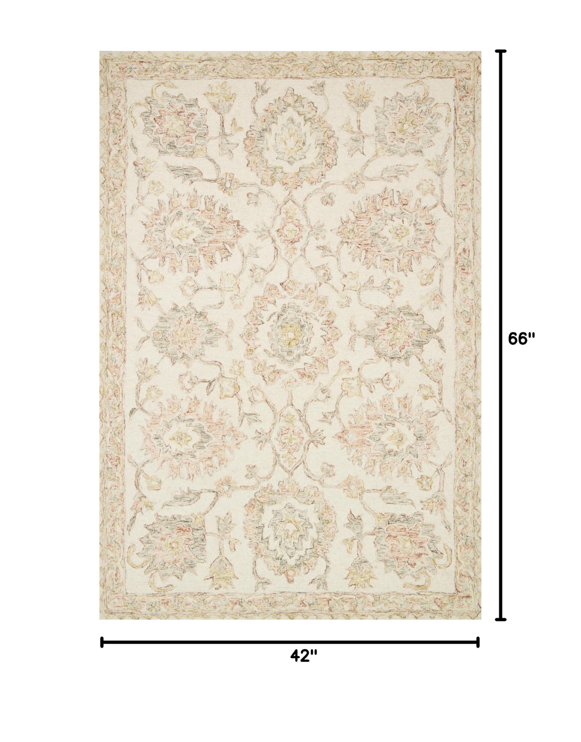 Loloi Norabel Ivory/Blush 3'6