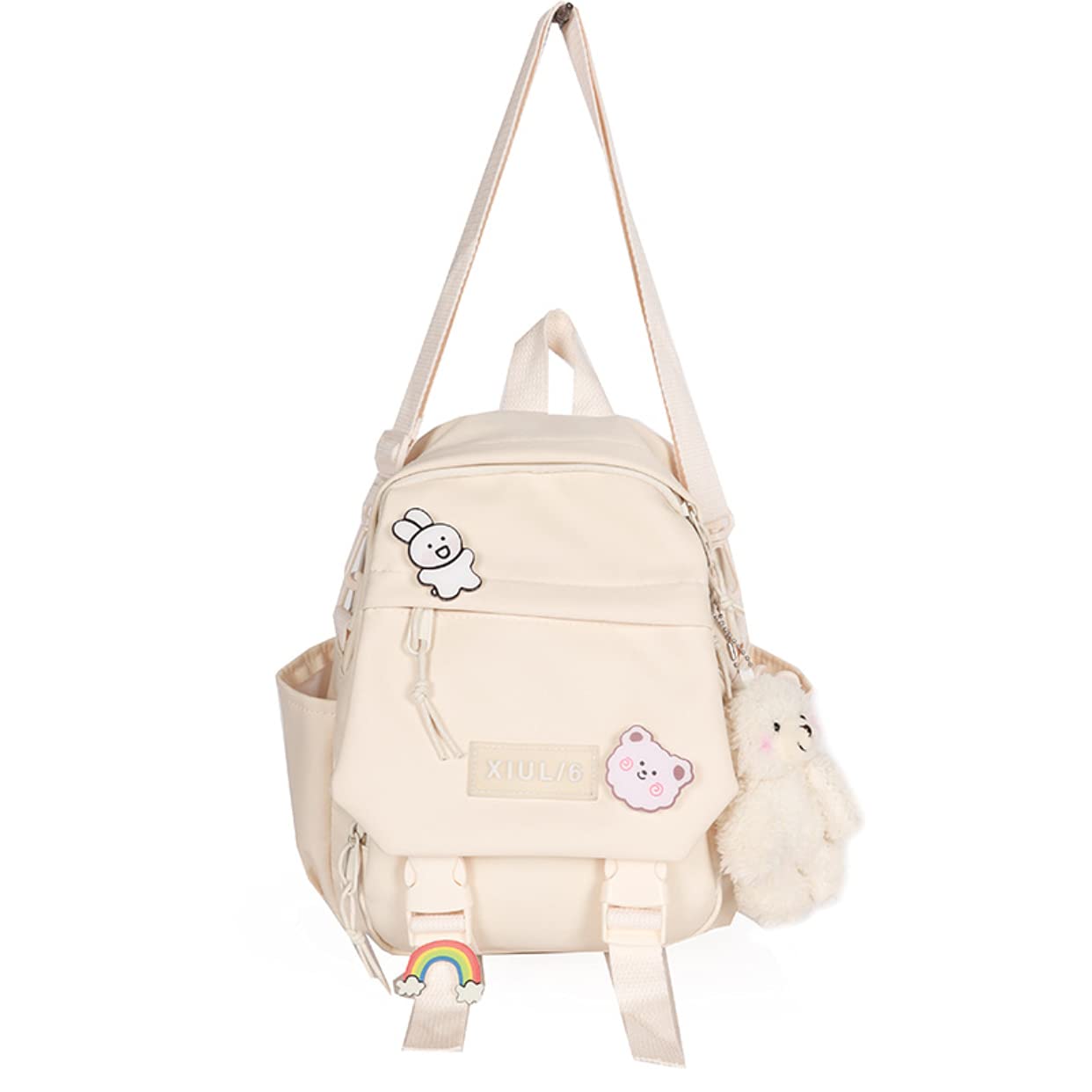 GGOOB Cute Mini Backpack for Teens - Kawaii Small Backpack with Accessories | Stylish Aesthetic School Bag for Girls, Travel & Daily Use