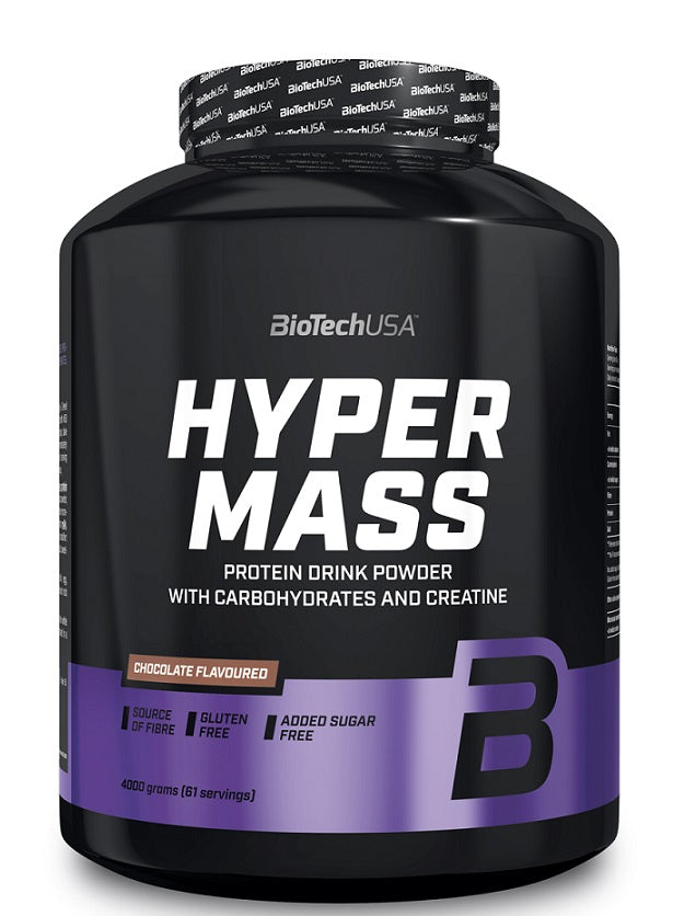 BioTechUSA Hyper Mass Gainer Protein Powder - 4000g, Strawberry Flavor for Muscle Growth & Weight Gain - Perfect for Post-Workout Recovery & Bodybuilding Nutrition