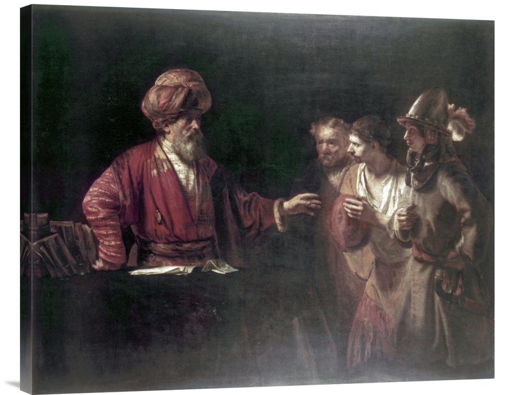 Rembrandt Van Rijn Centurion Cornelius Canvas Wall Art Print - Gallery Wrapped Giclee Reproduction - Perfect for Living Room, Bedroom & Office Decor