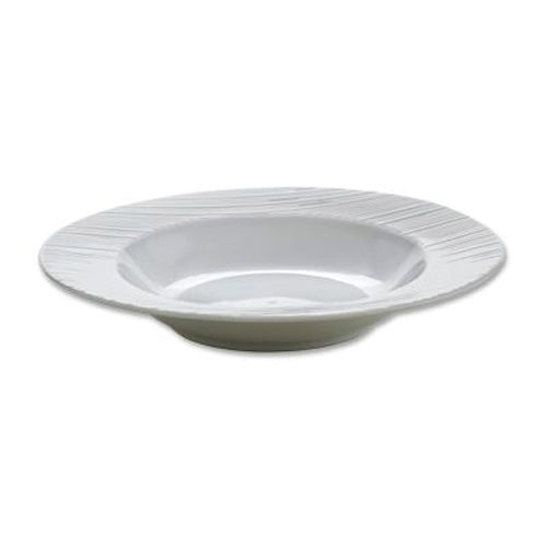 Alani 024362 Embossed Rim Soup Bowl - 11 oz. Ceramic Bowl Set of 24 - Perfect for Restaurants, Catering & Home Dining - Durable & Stylish Serveware