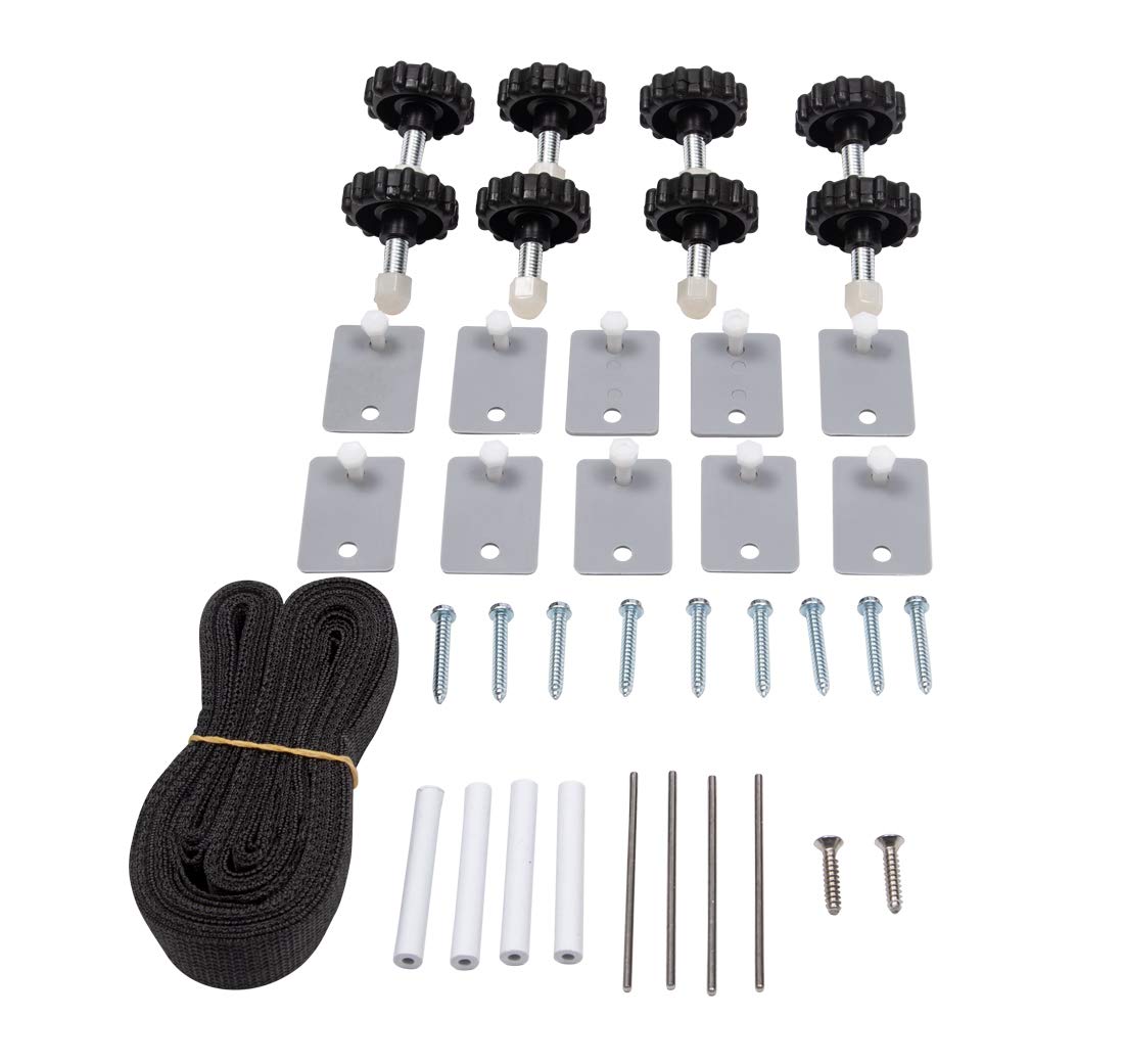 SunSolar Solar Cover Attachment Kit for In-Ground Pool Reel - Includes 4.5-Ft Nylon Straps, Plastic Fasteners & Screws - Fits Aluminum Pole on Solar Cover Reel - Perfect for Securing Pool Covers During Winter Storage & Summer Protection