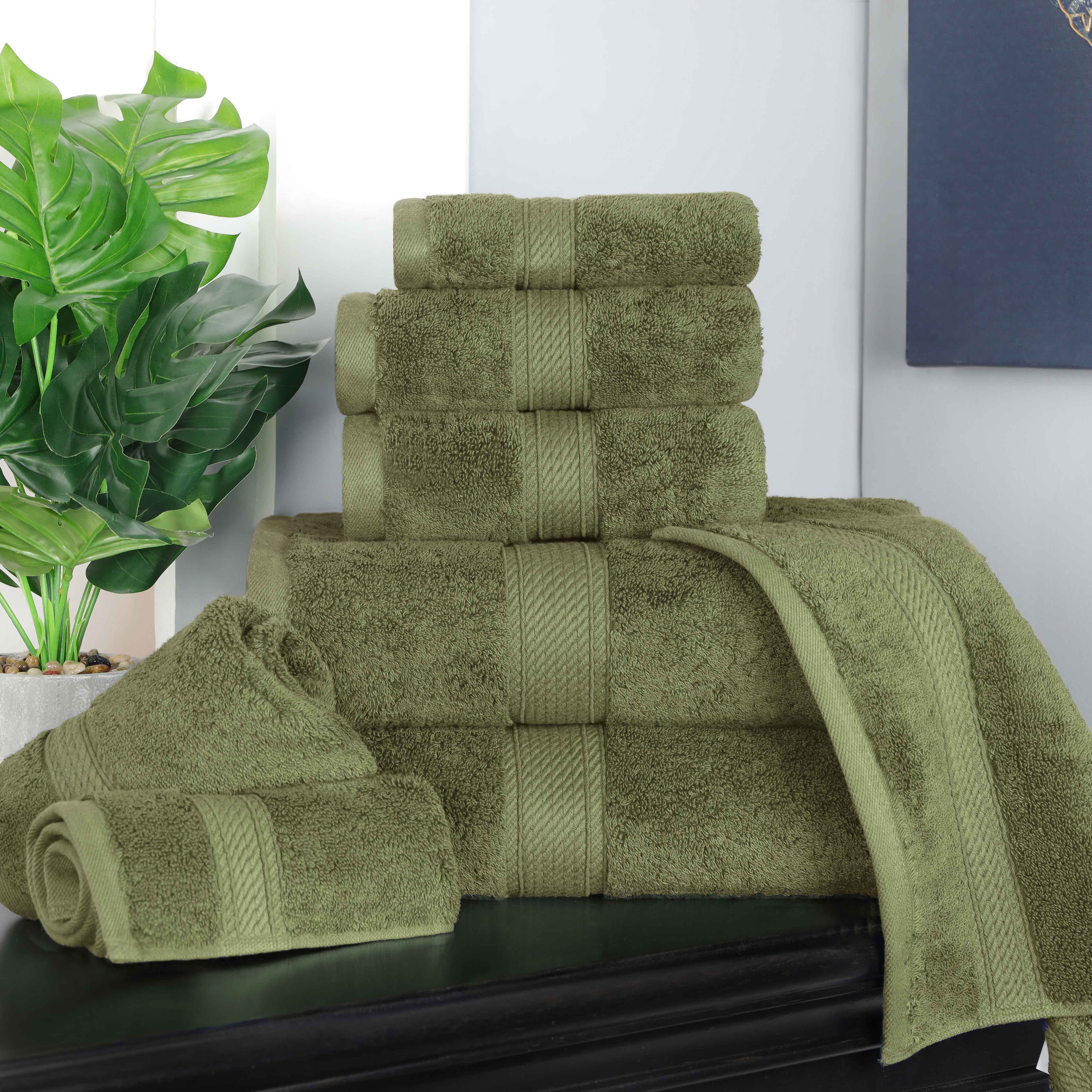 Premium 8-Piece Egyptian Cotton Towel Set - Ultra Soft, Heavyweight & Plush for Bath, Spa & Luxury Home Decor
