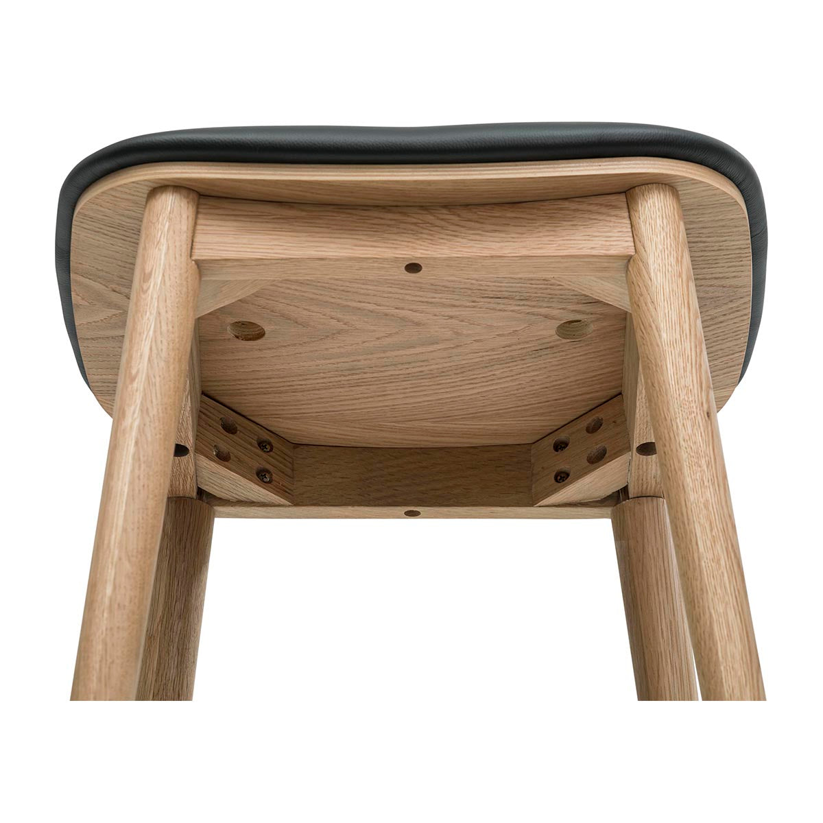 Premium Lando Leather Backless Bar Stool - Modern Counter Height Stool for Kitchen Island, Breakfast Nook & Home Bar - Comfortable PU Leather Seat with Chrome Metal Base