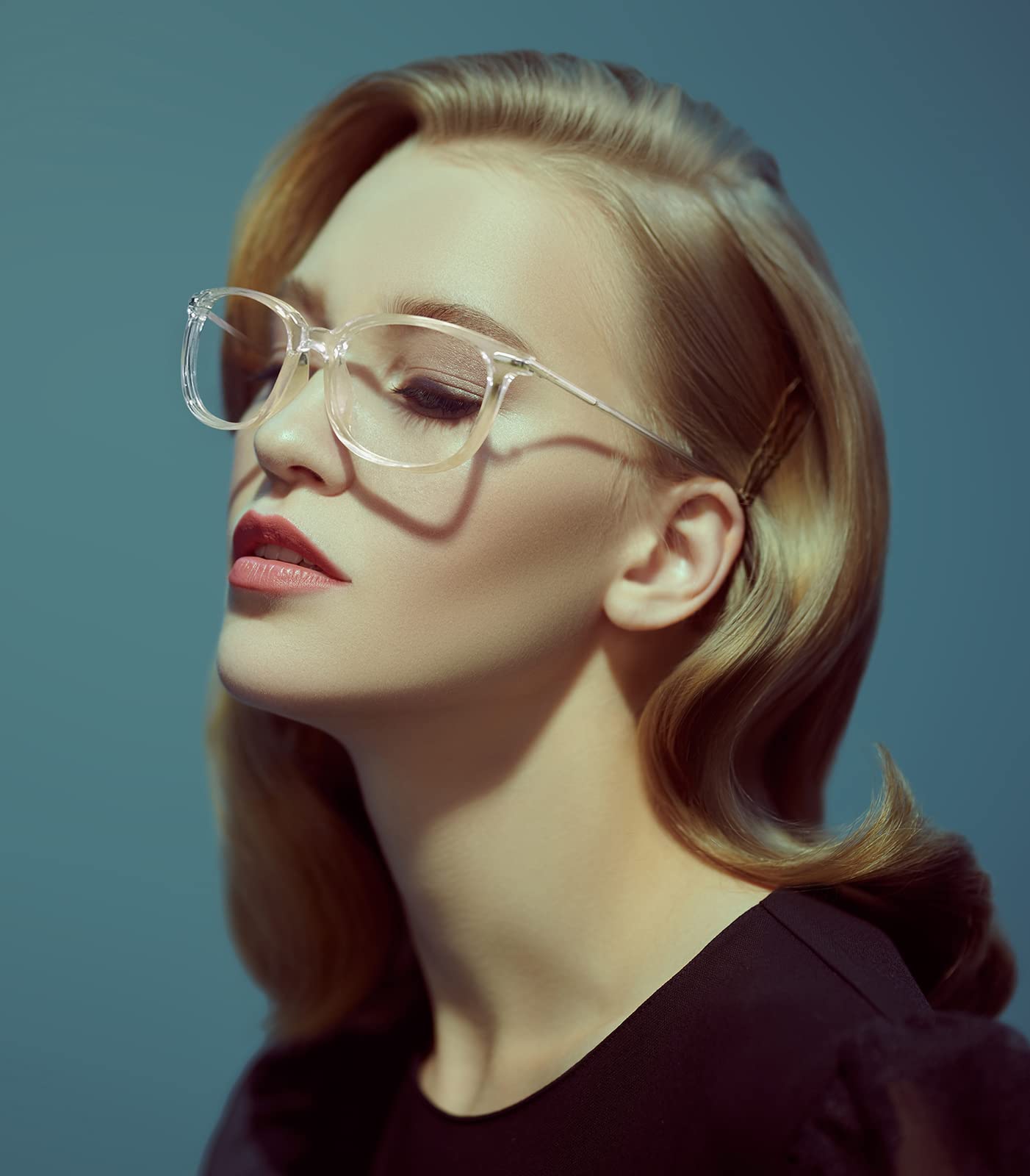 GQUEEN Fashion Fake Glasses Non-Prescription Clear Lens Nerd Frames for Women & Men (201579) - Perfect for Cosplay, Costume Parties & Everyday Fashion Accessory