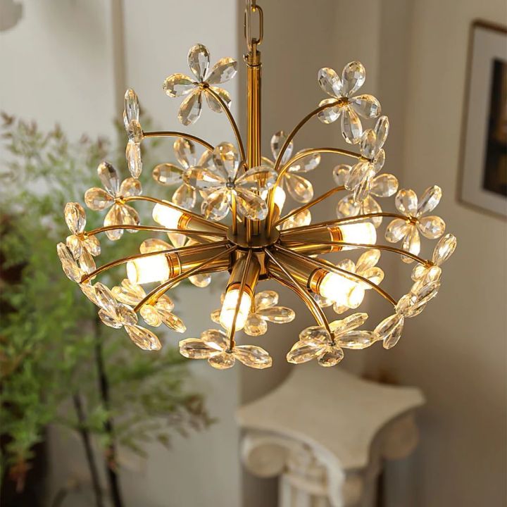 Brielle Modern Chandelier - Elegant Crystal Ceiling Light Fixture for Dining Room, Living Room & Bedroom | Perfect for Home Decor, Wedding & Interior Design