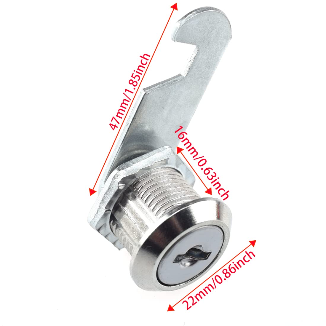 SDTC Tech 1 Pack Cabinet Cam Lock Set with 2 Keys - Secure Drawer Lock for Cabinets, Desks, Tables & Display Cases | Perfect for Home, Office & Retail Storage Security