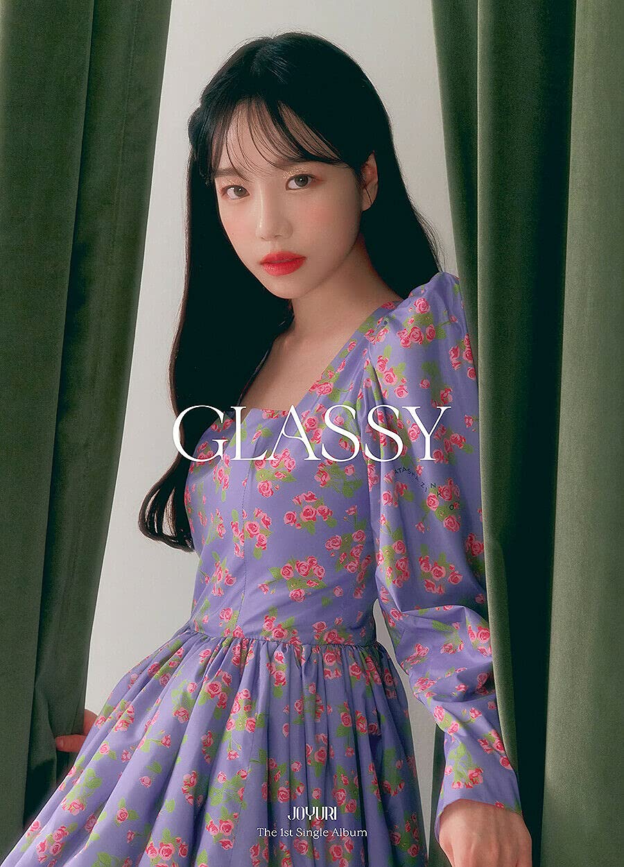 IZ*ONE JO YURI [GLASSY] 1st Single Album - CD, Folded Poster, 64p Photo Book, Message Card, Paper Holder, Photo Cards, Lenticular Card & Sticker Set | K-Pop Collectible for Fans, Gift Idea, Music Enthusiasts