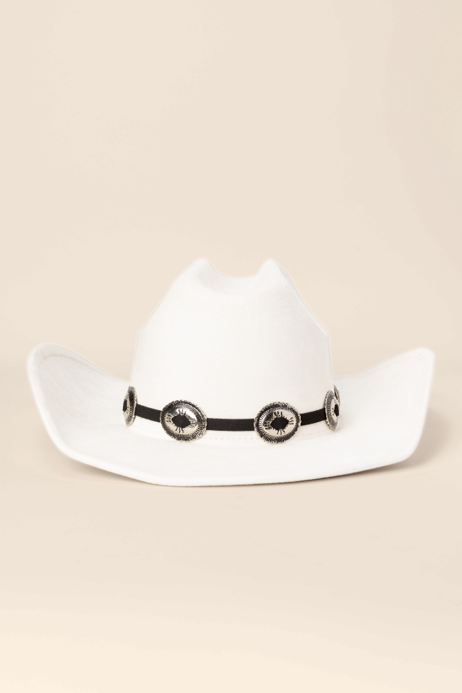 Stylish Concho Cream Cowboy Hat for Men & Women - Western Rodeo Fashion Accessory - Perfect for Country Music Festivals, Rodeos & Outdoor Events
