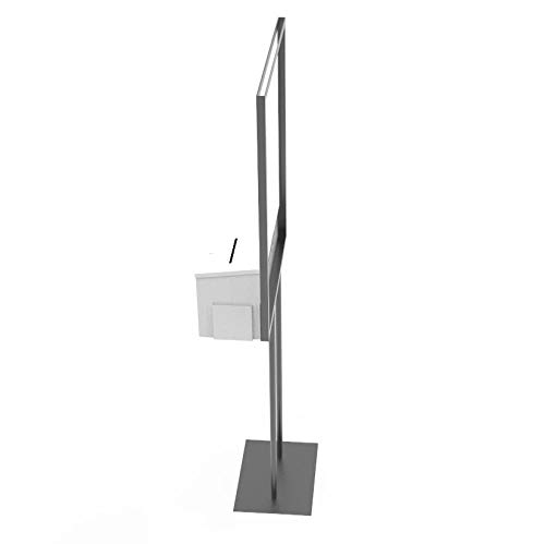 FixtureDisplays® White Metal Collection Box Stand - Bulletin Board Poster Donation Ballot Organizer (11063+10918-WHITE-NF) for Schools, Offices & Community Centers