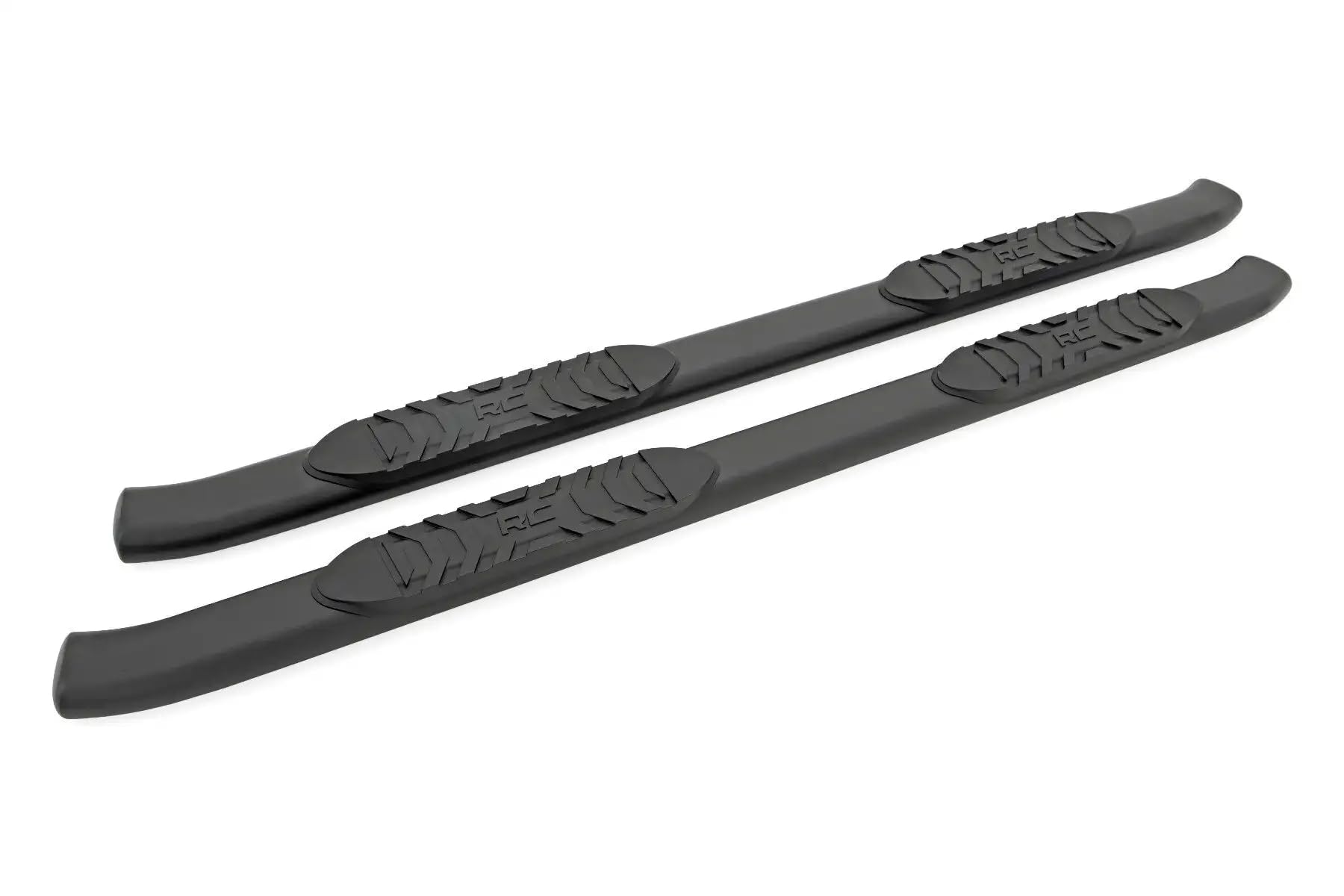 Rough Country Oval Nerf Steps for Toyota Tacoma (2024-2025) Double Cab - OEM Style Side Steps with Built-in Rails | Off-Road Protection & Easy Entry for Pickup Trucks