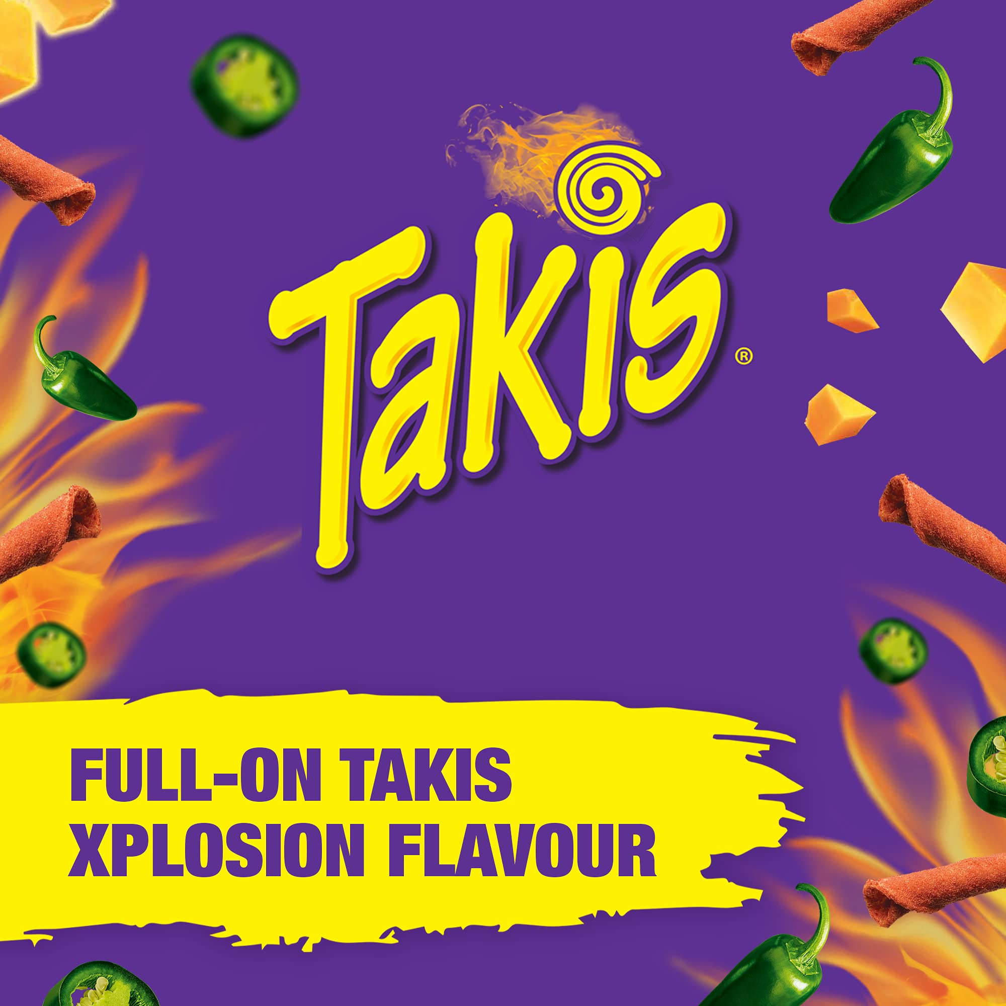TAKIS Xplosion Tortilla Chips - Zesty Nacho Cheese Flavor, 10oz Crunchy Mexican Snack (280g) | Perfect for Parties, Movie Nights & On-the-Go Snacking