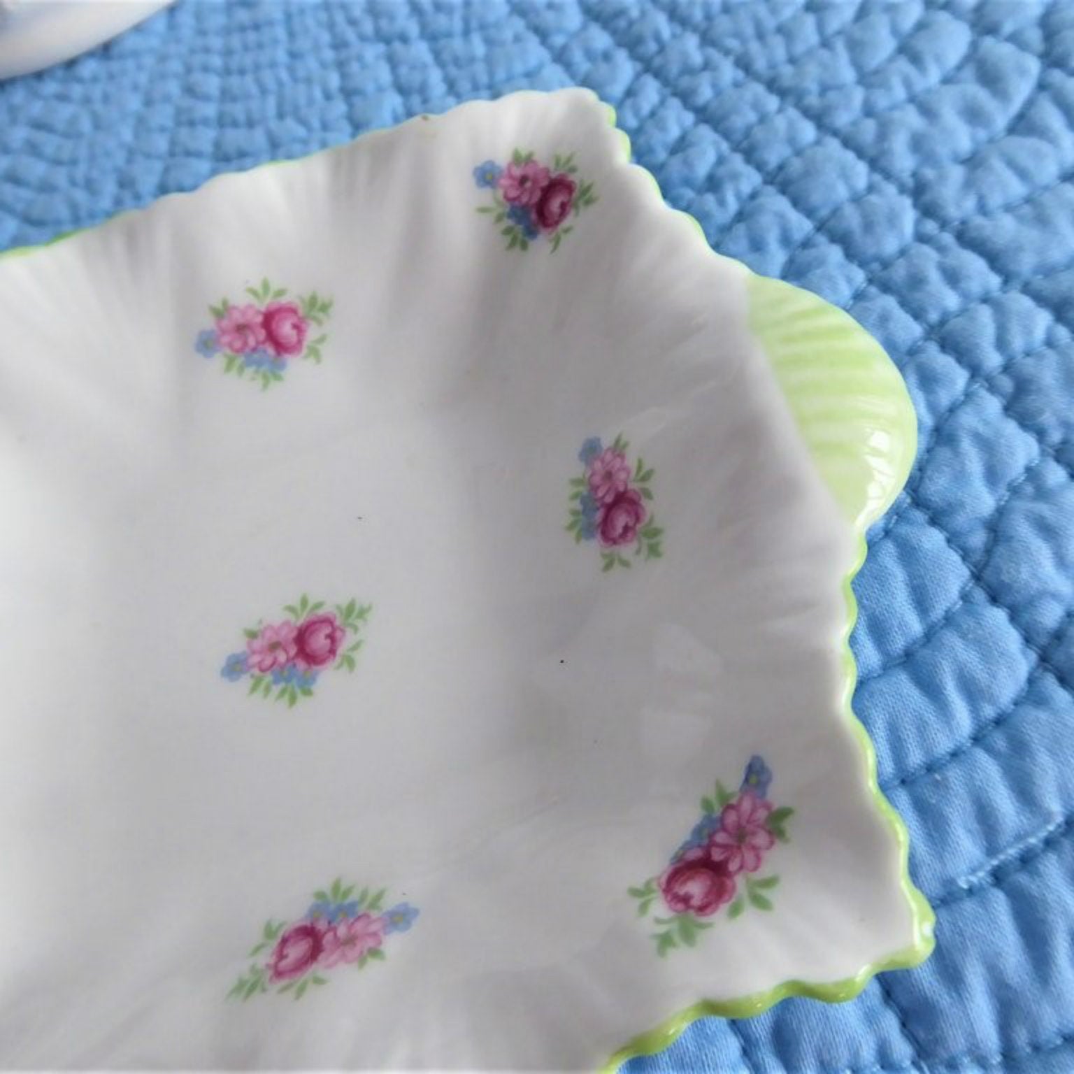 Vintage Shelley Dish Dainty Rosebud Chintz Sweetmeat Bon Bon - Perfect for Afternoon Tea, Dessert Serving & Collectible Display