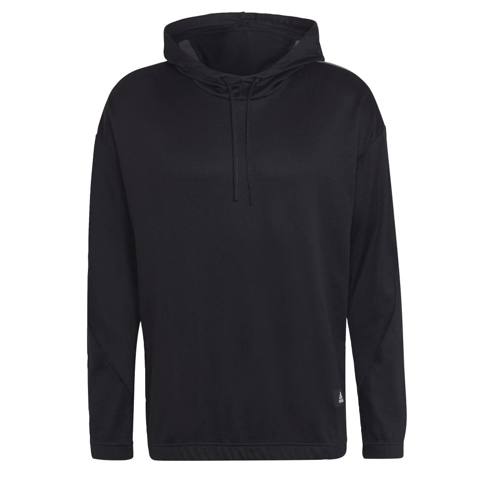 adidas Men's Trvl 3-Stripes Hoodie - Lightweight Casual Pullover Sweatshirt for Travel, Gym & Everyday Wear