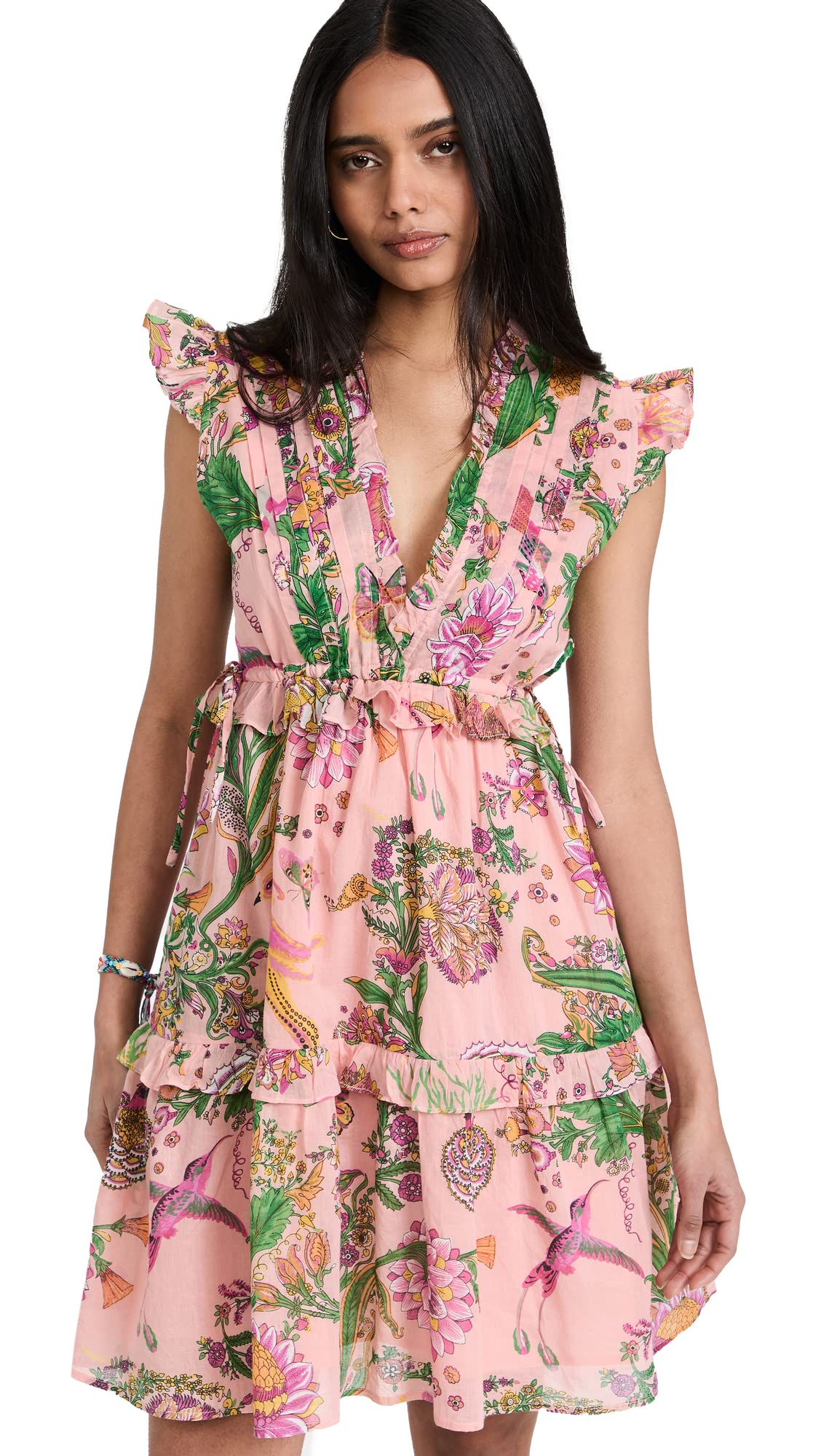 Banjanan Women's Chandra Dress - Elegant Floral Print Summer Maxi Dress for Beach, Vacation & Casual Wear