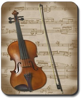 Premium Violin Art Mouse Pad - Non-Slip Gaming & Office Desk Mat with Wrist Support - Perfect for Musicians, Gamers & Computer Users