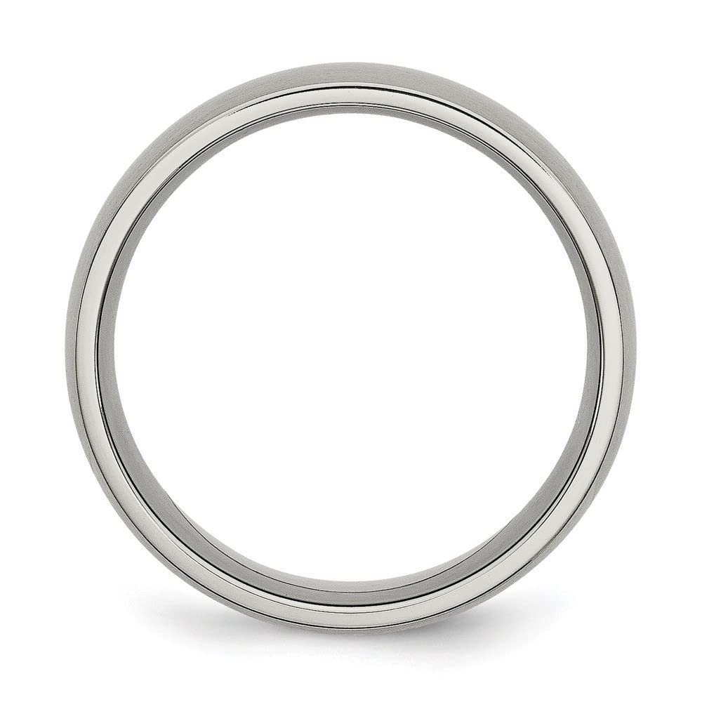 Diamond2Deal Titanium 8mm Brushed Wedding Band Ring for Men - Durable Comfort Fit Titanium Ring for Engagement, Anniversary & Gifts - Hypoallergenic & Lightweight Wedding Jewelry