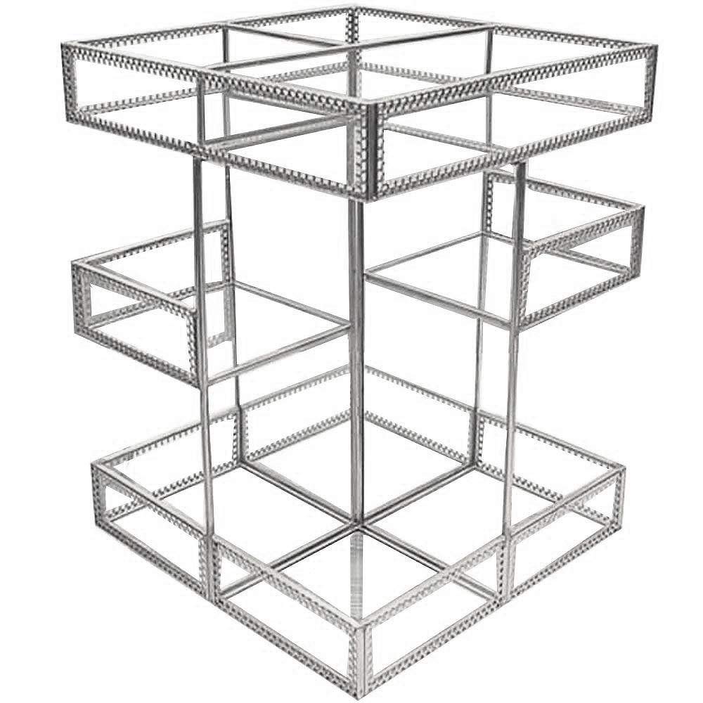Hersoo 360 Degree Rotating Makeup Organizer - Premium Spinning Cosmetic Storage with Large Capacity, Antique Vanity Countertop Display for Bathroom, Bedroom & Dressing Table (Silver) | Perfect for Organizing Lipsticks, Brushes & Skincare Products
