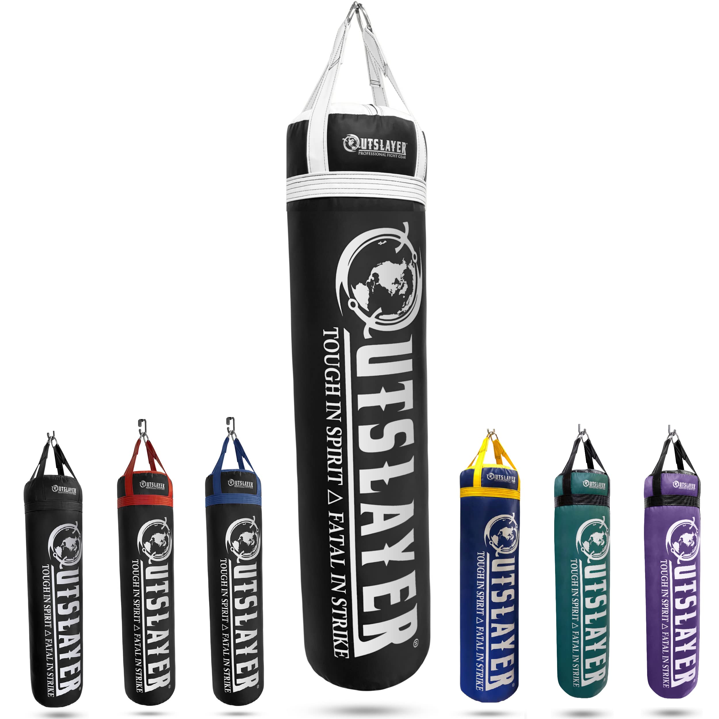 100 lbs Heavy Duty Filled Punching Bag for Boxing, Taekwondo, Kickboxing & MMA Training | Professional Martial Arts Kicking Bag | Made in USA | Perfect for Home Gym, Garage & Dojo Workouts