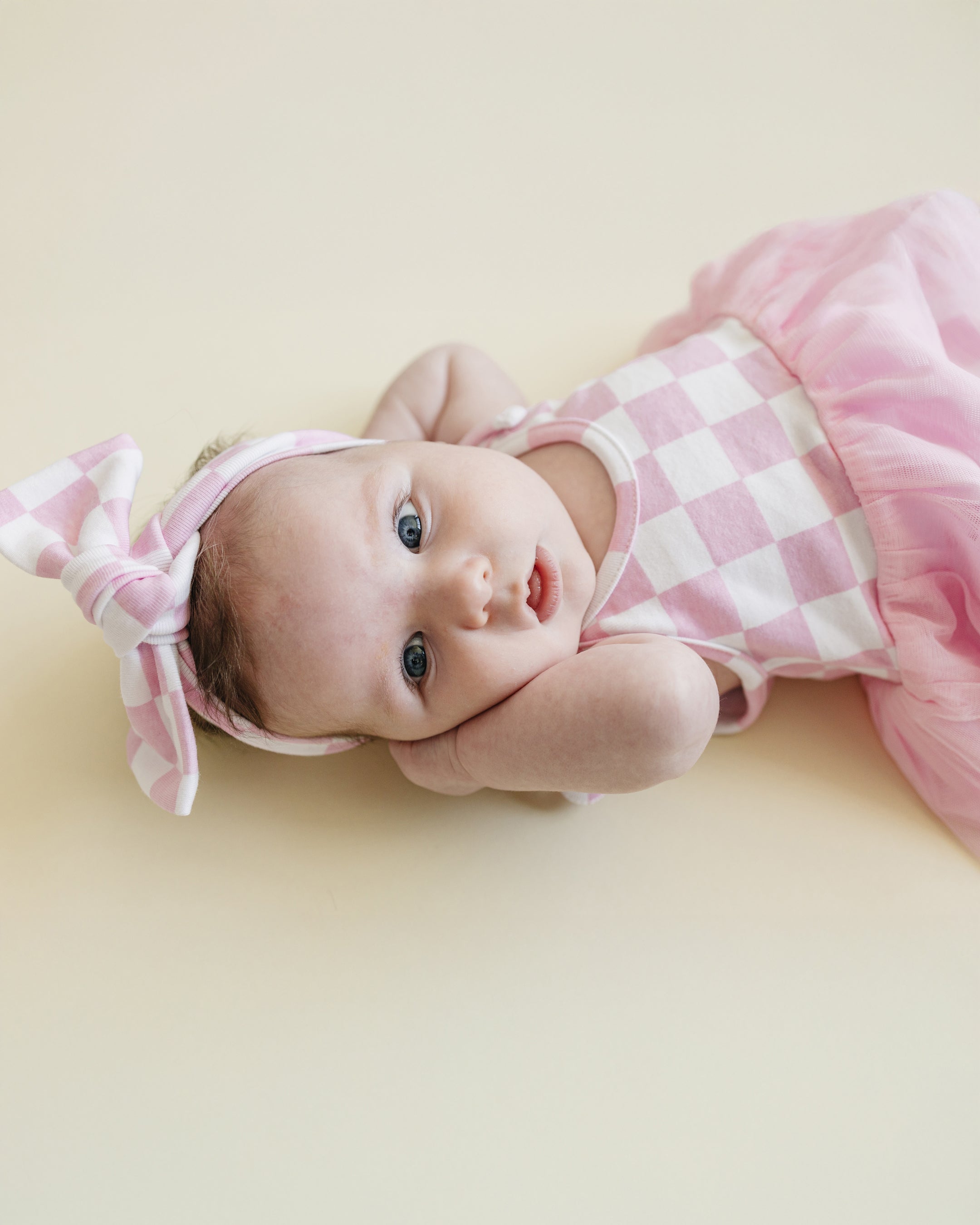 Pink Checkered Tutu Romper for Baby Girls - Cute and Comfortable Outfit for Parties, Photos, and Special Occasions