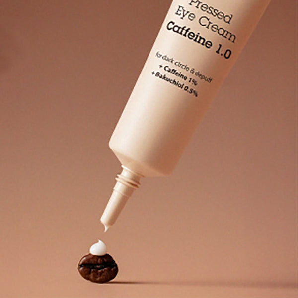 BLITHE Pressed Eye Cream with Caffeine 1.0 - 20ml Dark Circle & Puffiness Treatment - Hydrating & Anti-Aging Eye Care for Day & Night Use