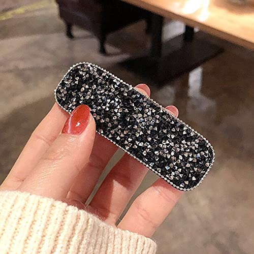 4PCS Shining Crystal Rhinestone Hair Clips for Women & Girls - Geometric Seed Bead Barrettes Hair Accessories for Parties, Weddings & Daily Styling